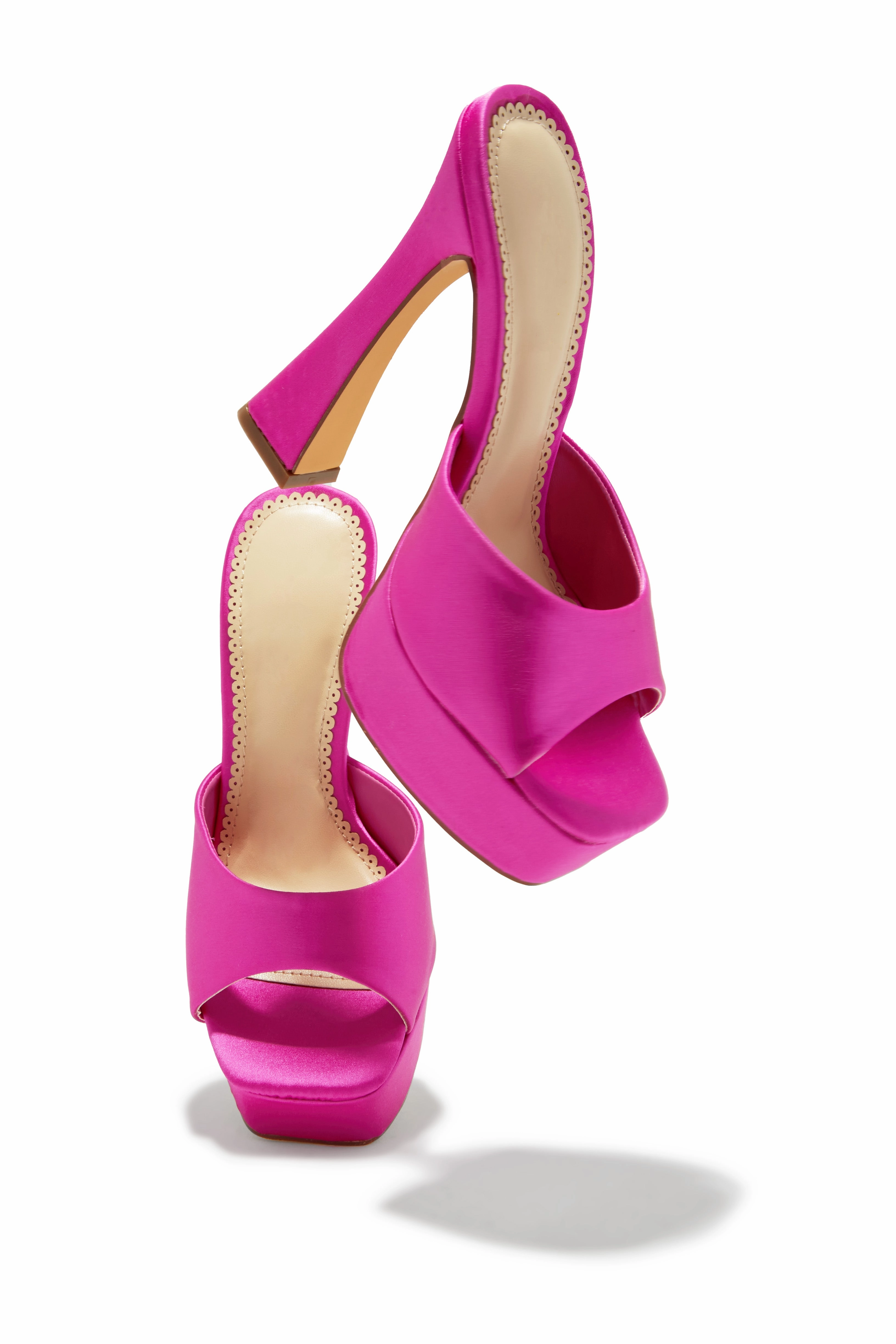 Kiani Platform High Heel Mules - Pink