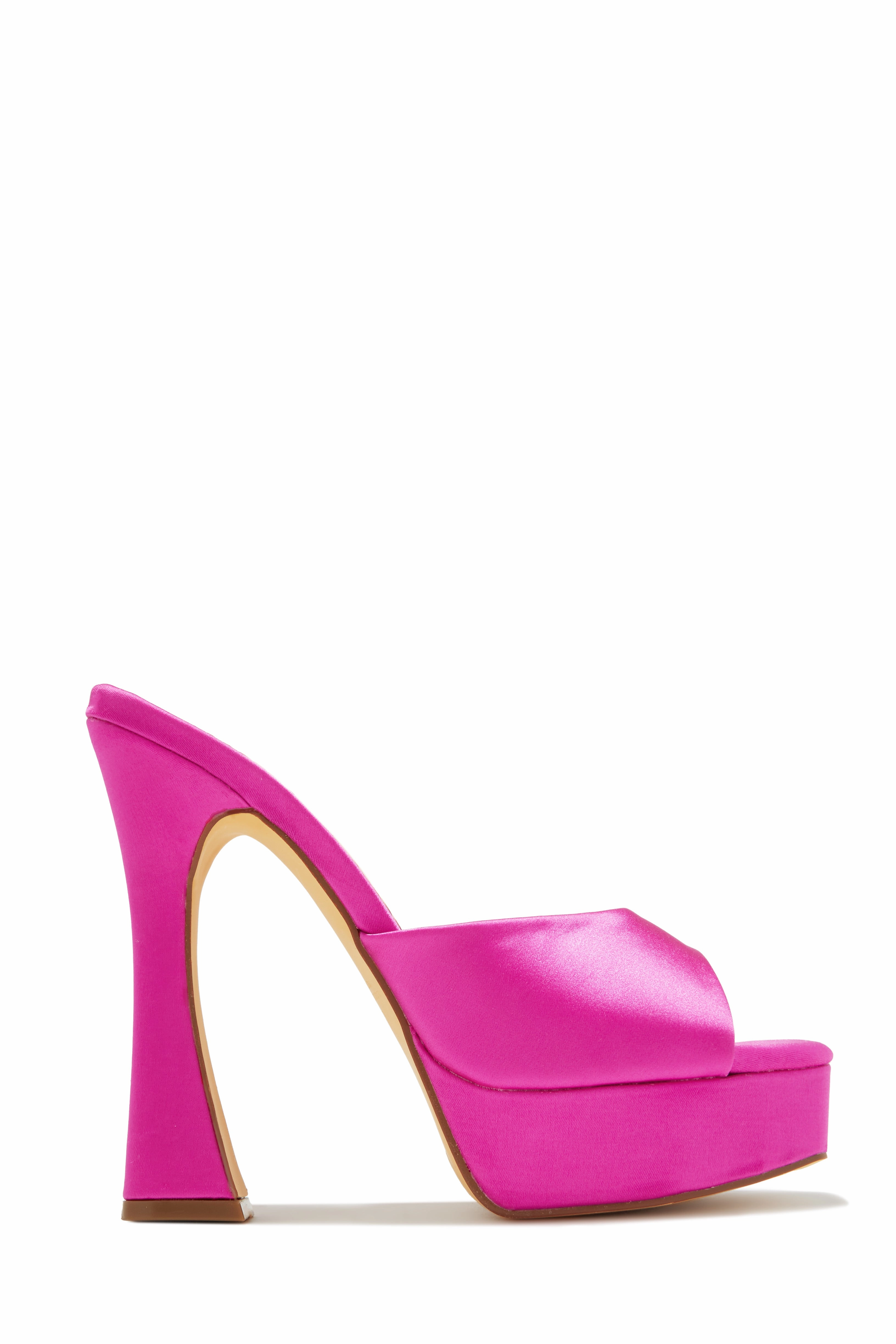 Kiani Platform High Heel Mules - Pink