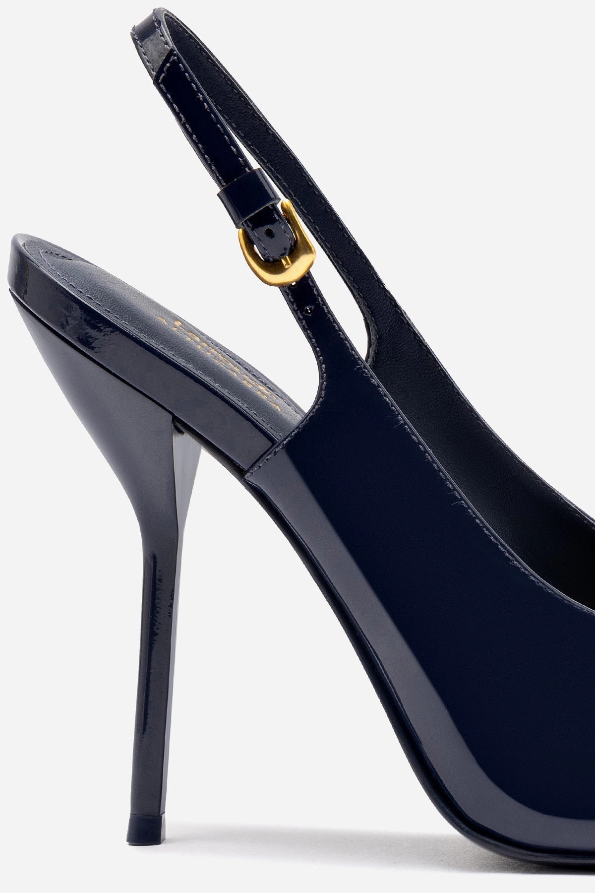 Larroudé x Altuzarra Pump In Navy Patent Leather