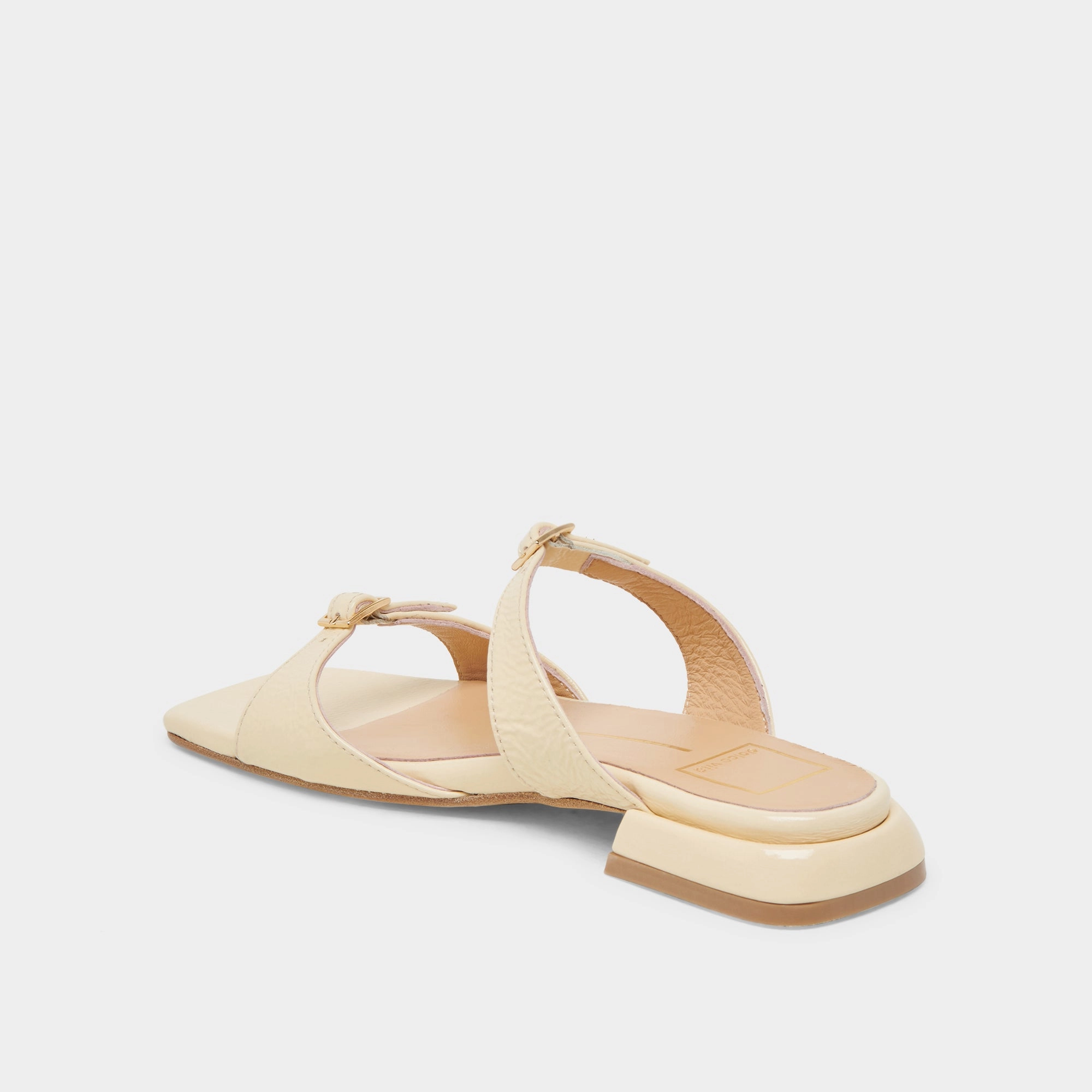 LAVERN SANDALS LIGHT YELLOW CRINKLE PATENT