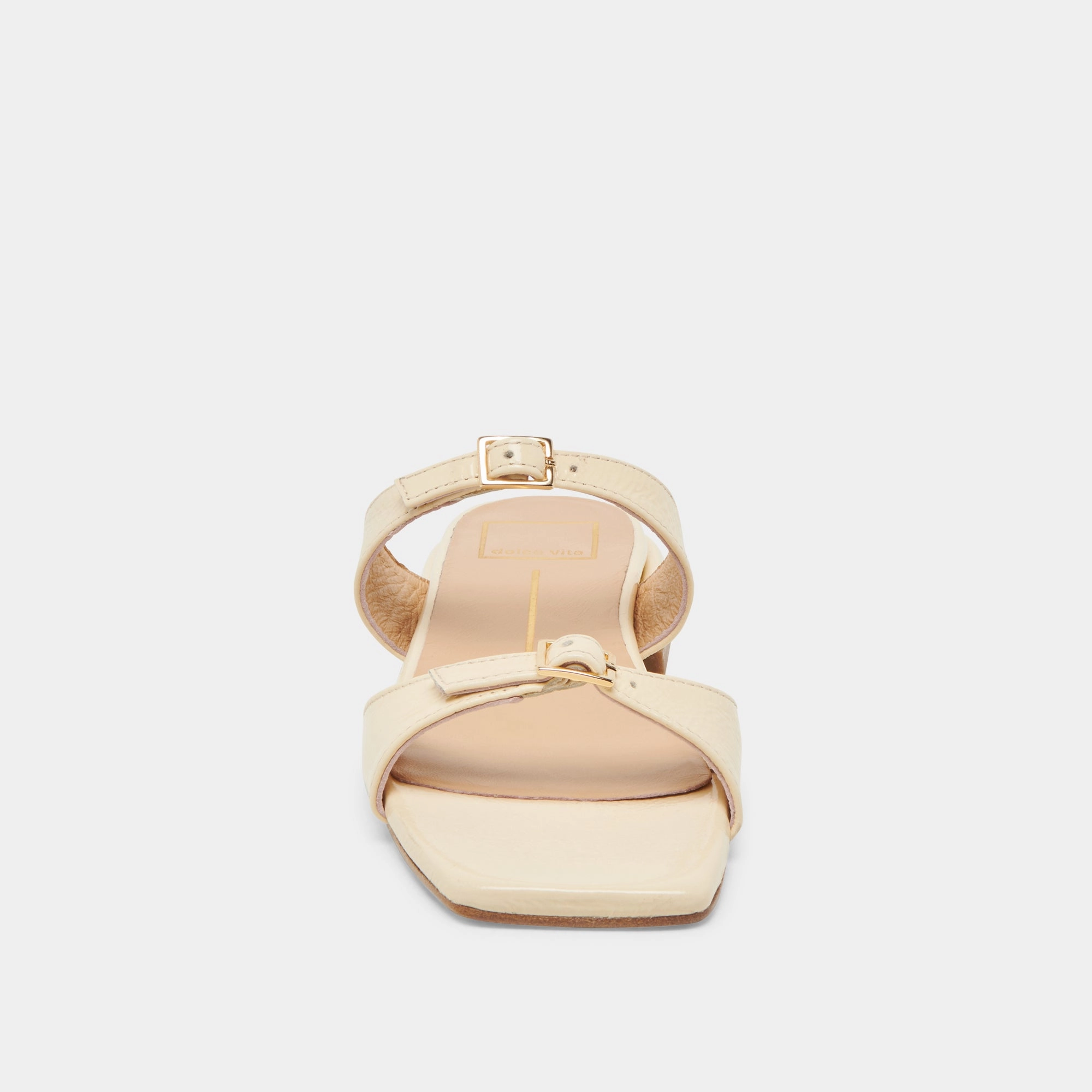 LAVERN SANDALS LIGHT YELLOW CRINKLE PATENT