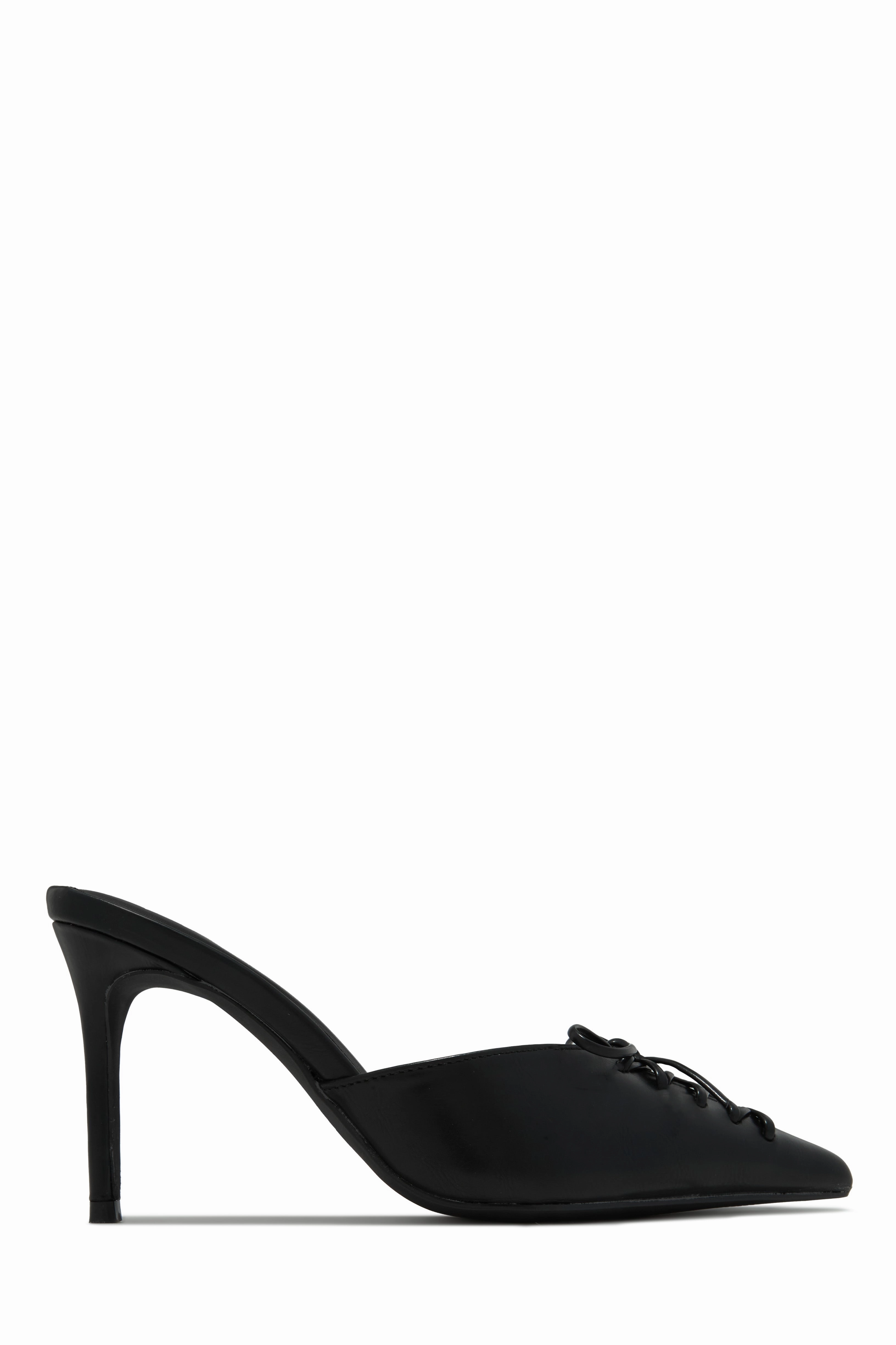 Lina Pump Heel Mules - Nude