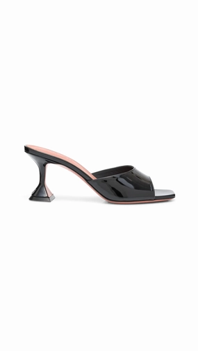 Lupita Patent Leather Slipper - Black