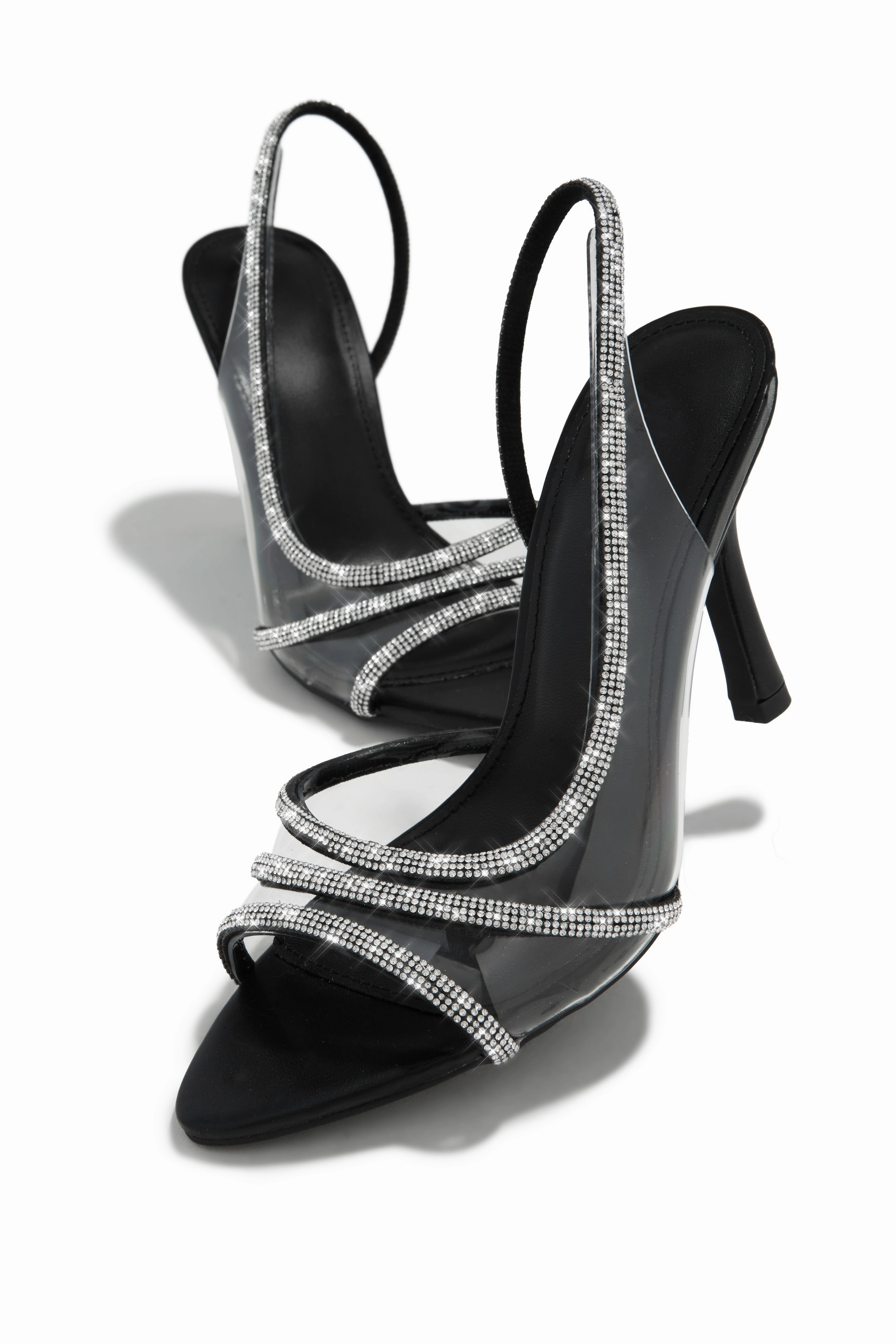 Mallory Embellished High Heels - Black