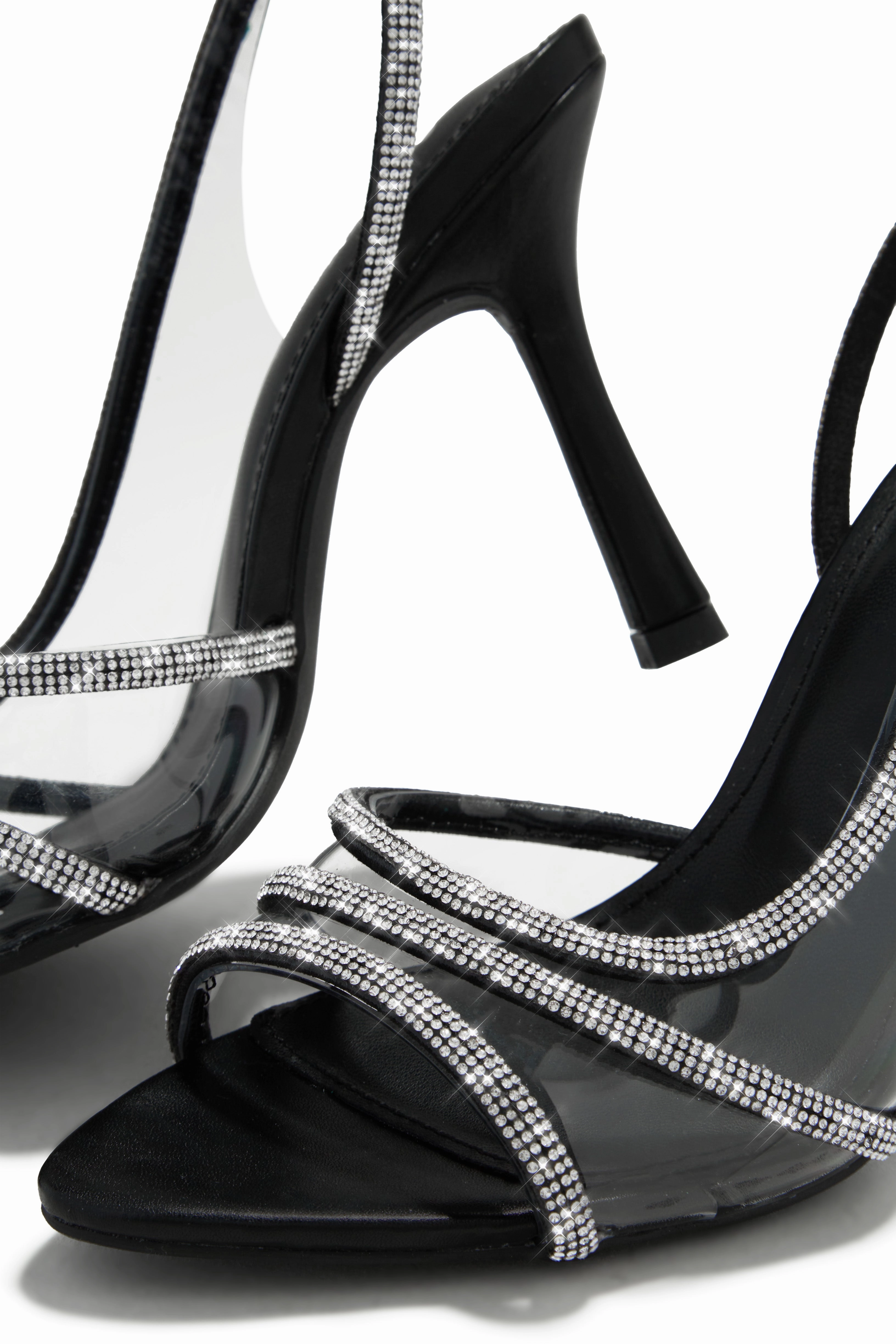 Mallory Embellished High Heels - Black