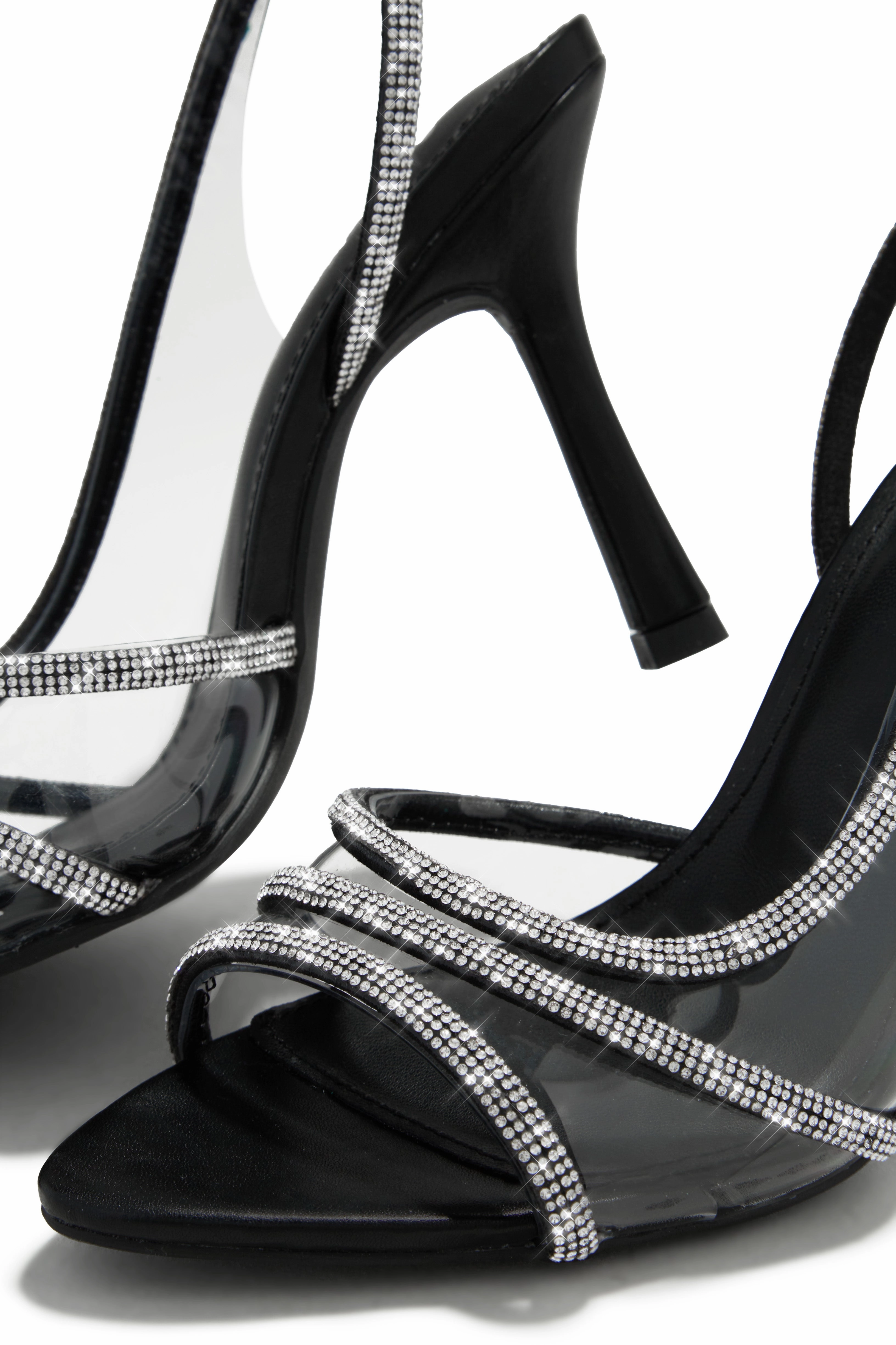 Mallory Embellished High Heels - Black
