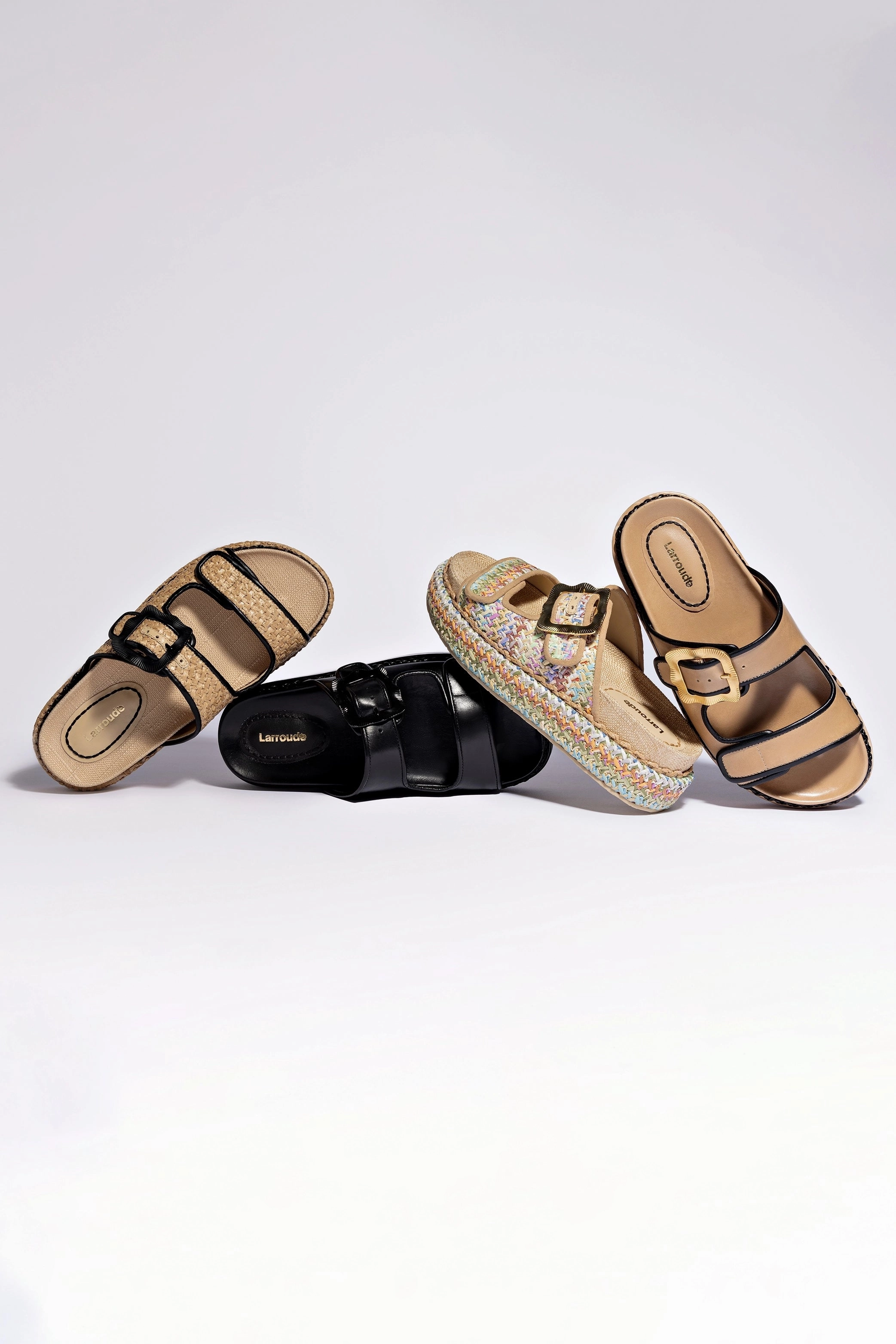 Maui Slide In Black Leather