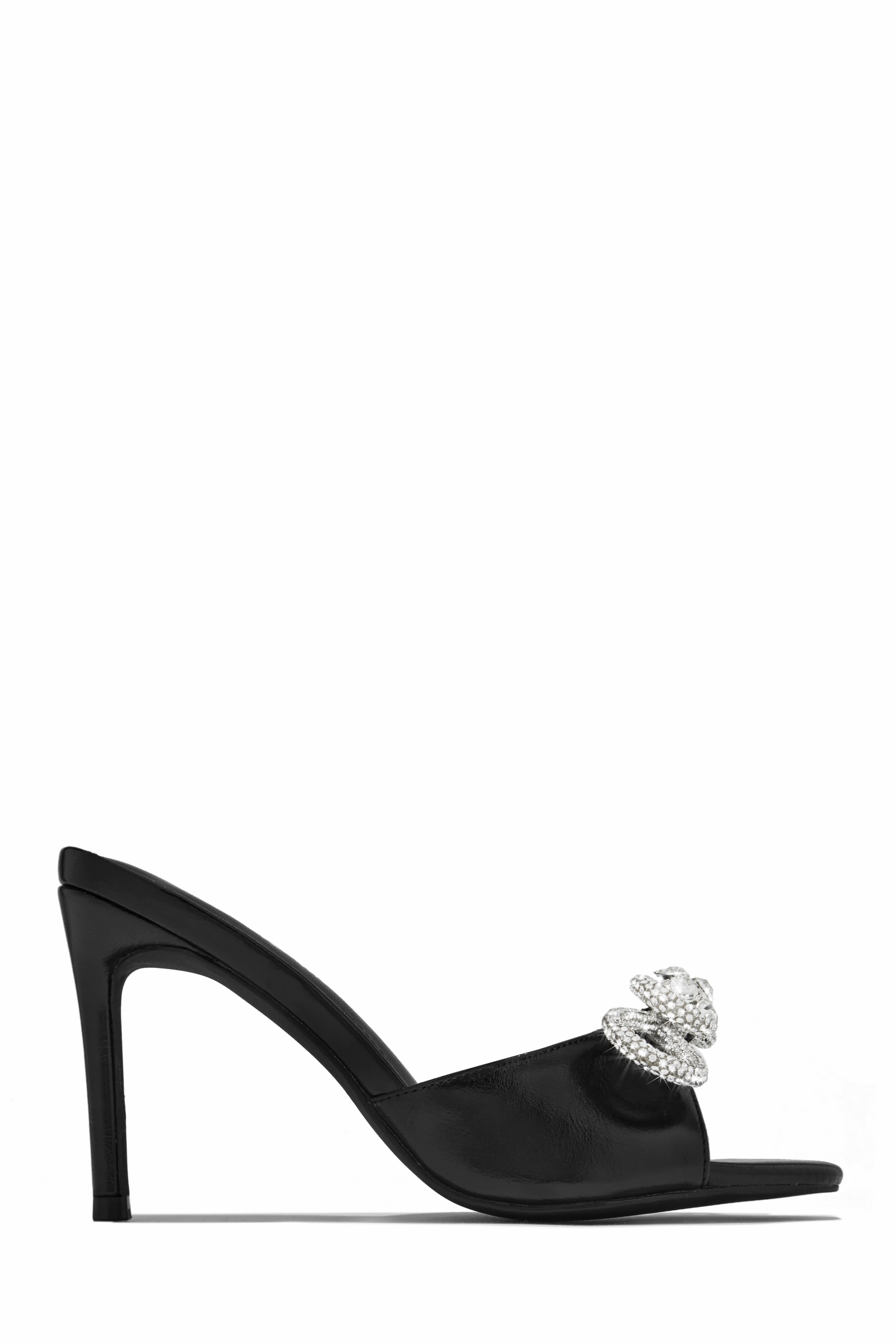 Mishelle Embellished Mule Heels - Black