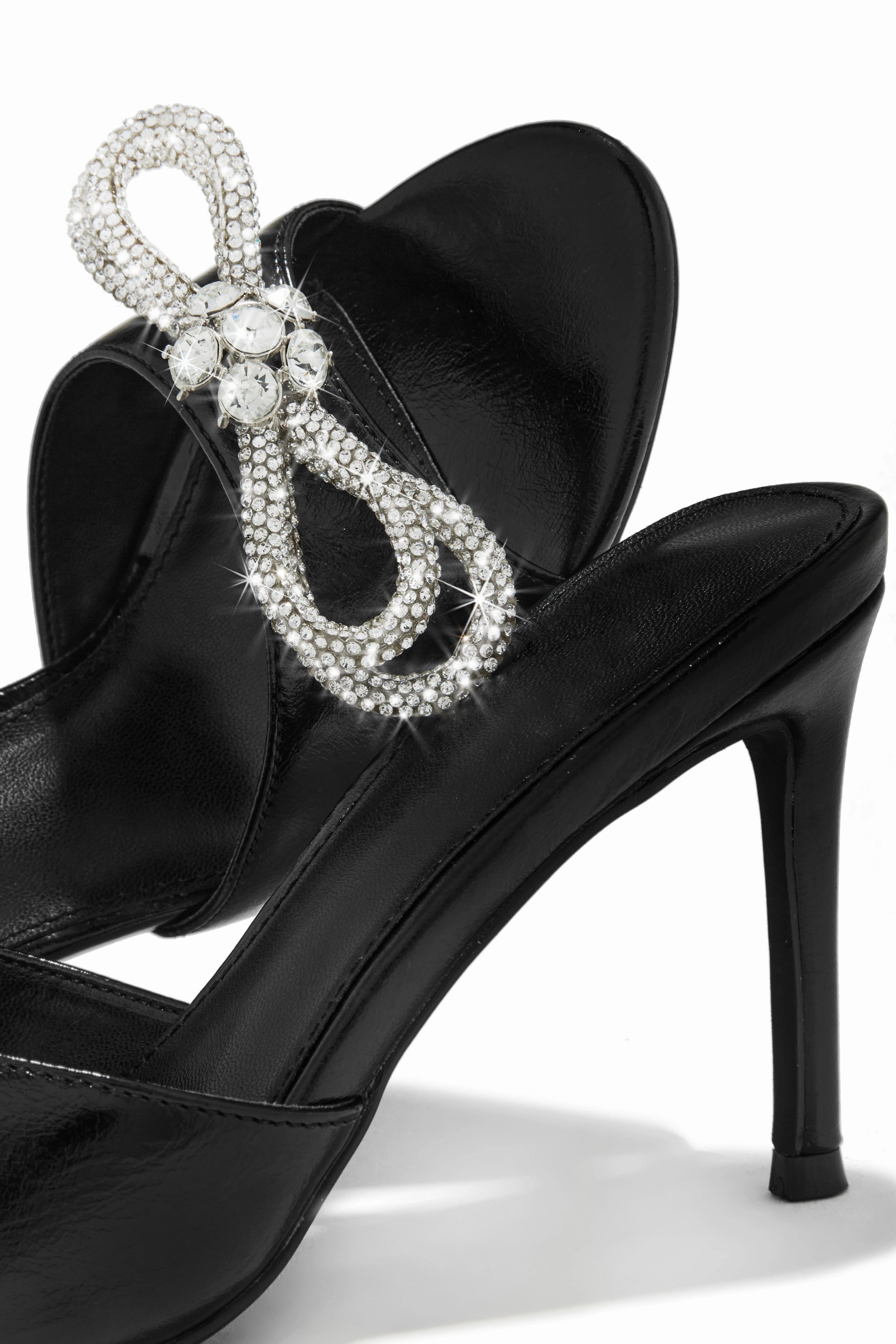 Mishelle Embellished Mule Heels - Black