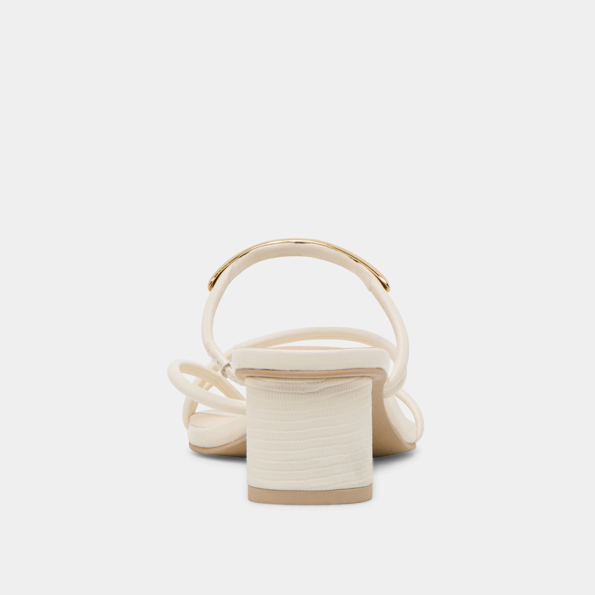 NAIRA HEELS OFF WHITE LEATHER