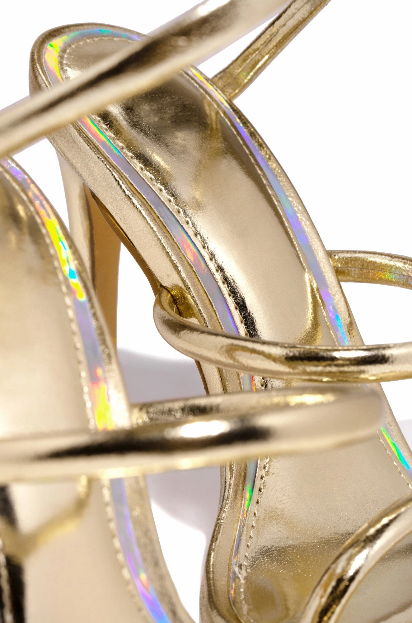 Nathalie Around The Ankle Coil High Heels - Gold