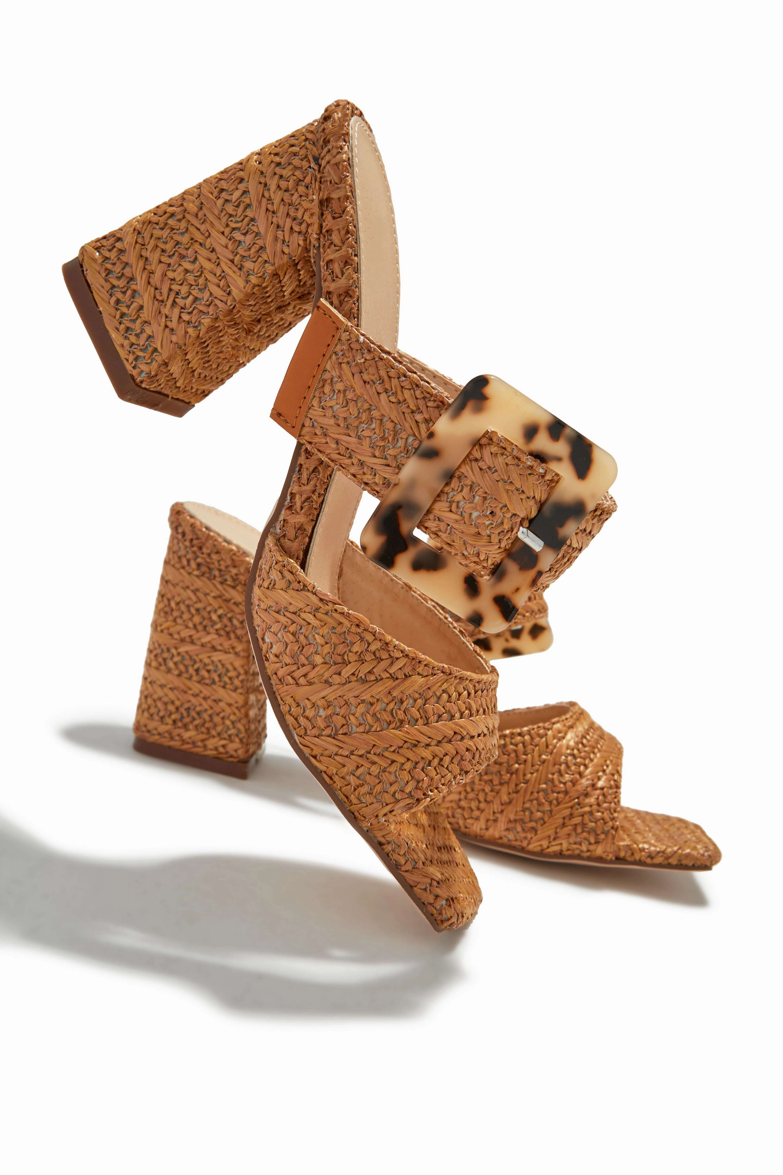 Naya Block Heel Mules - Tan