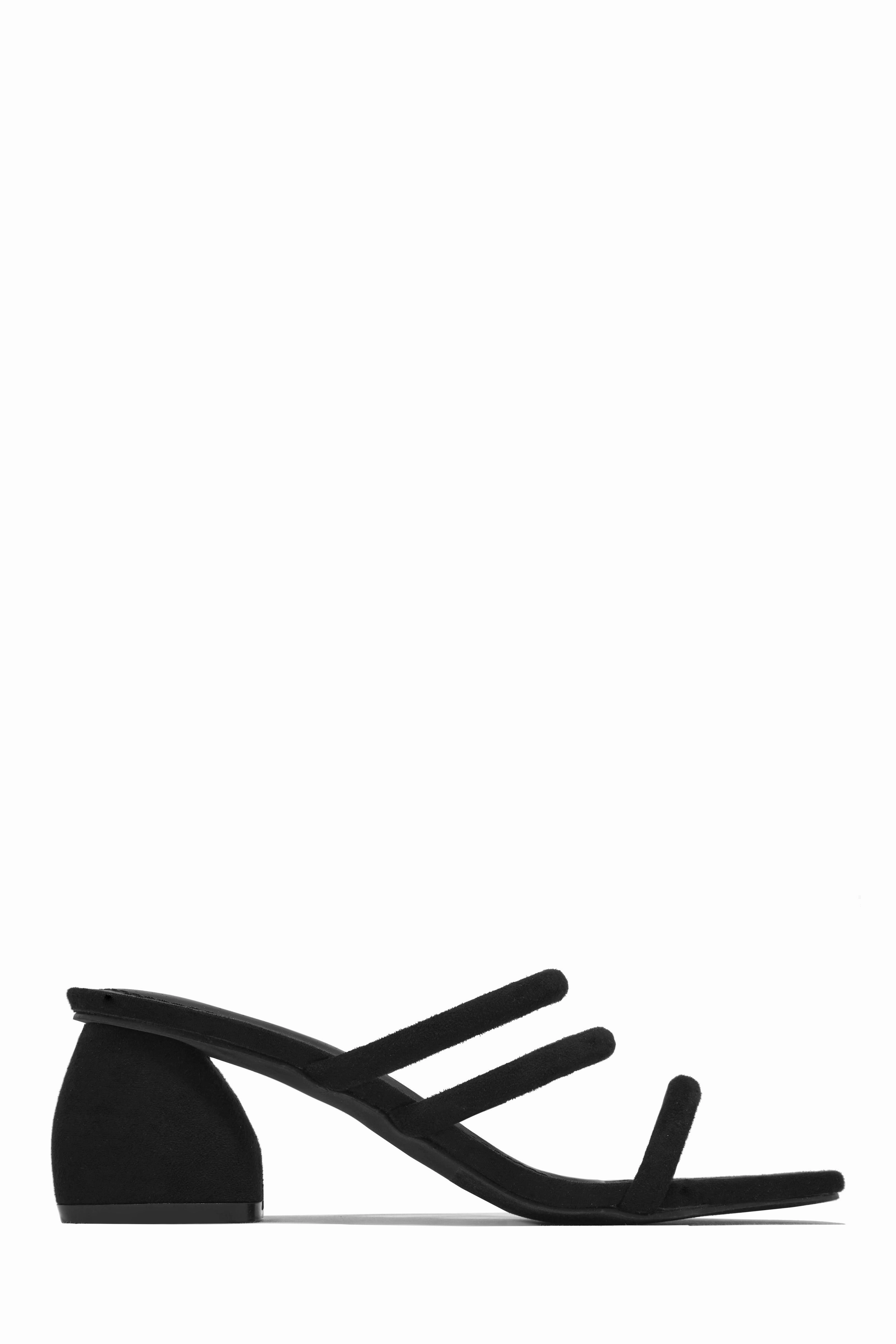 Nora Block Mid Heel Mules - Nude