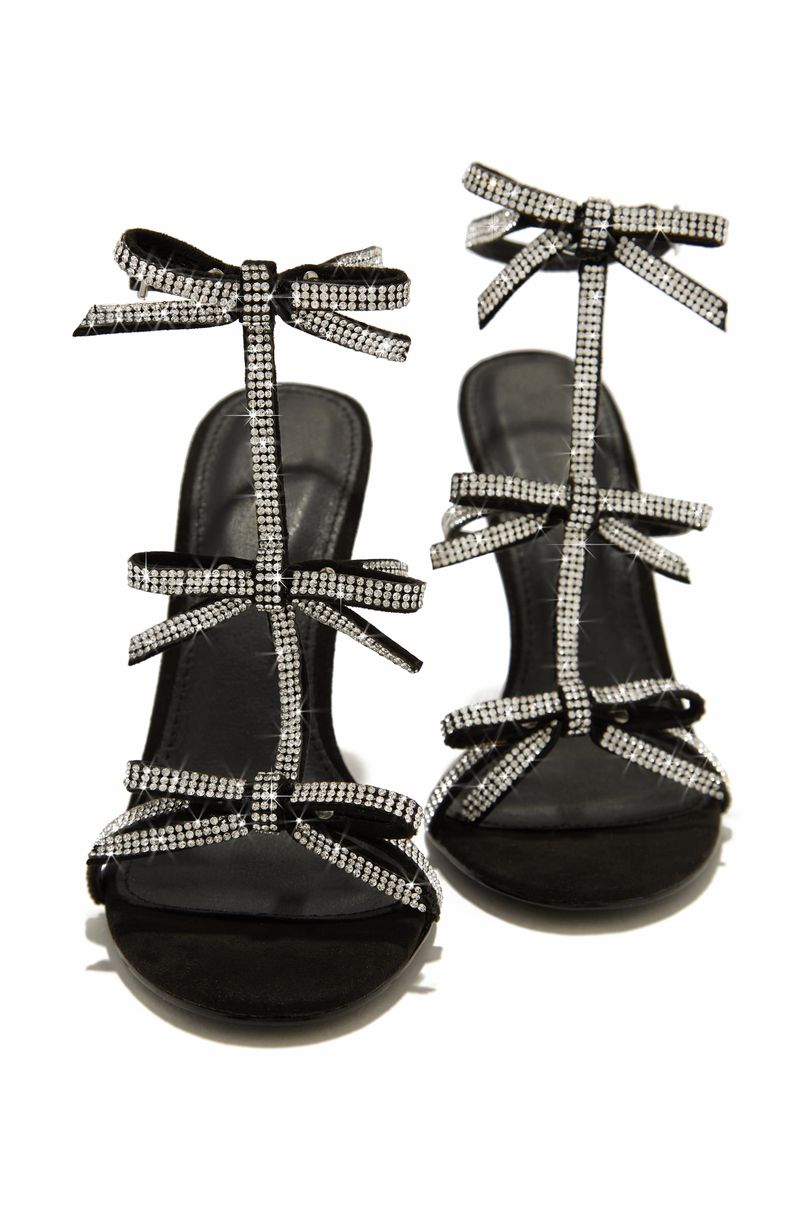 Party Season Embellished High Heels - Black