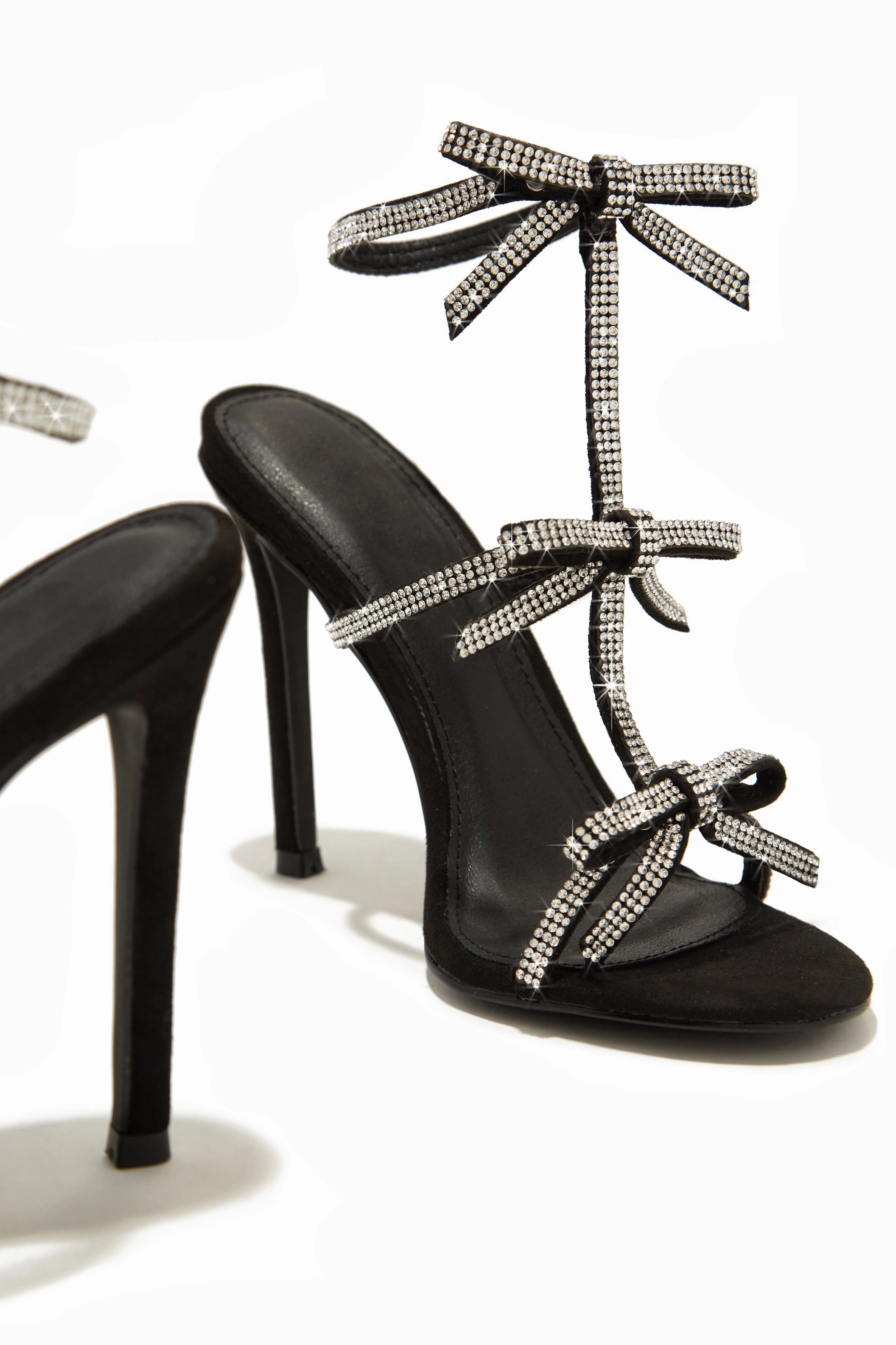Party Season Embellished High Heels - Black