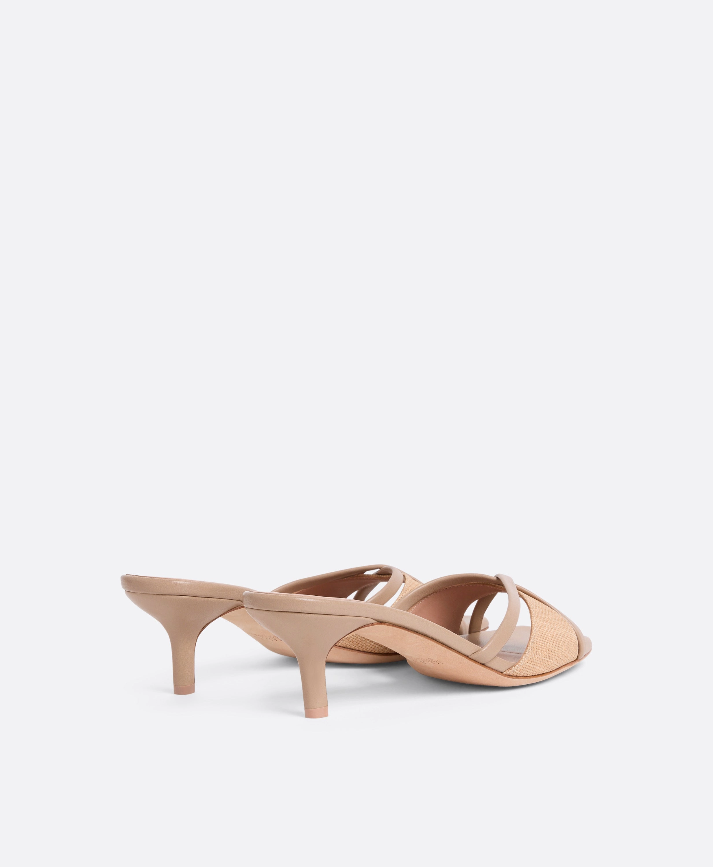 Penn 45 Beige Raffia Kitten Heels