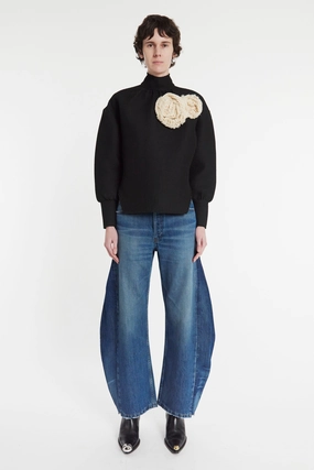 Recycled Jeans With Side Inserts Blue