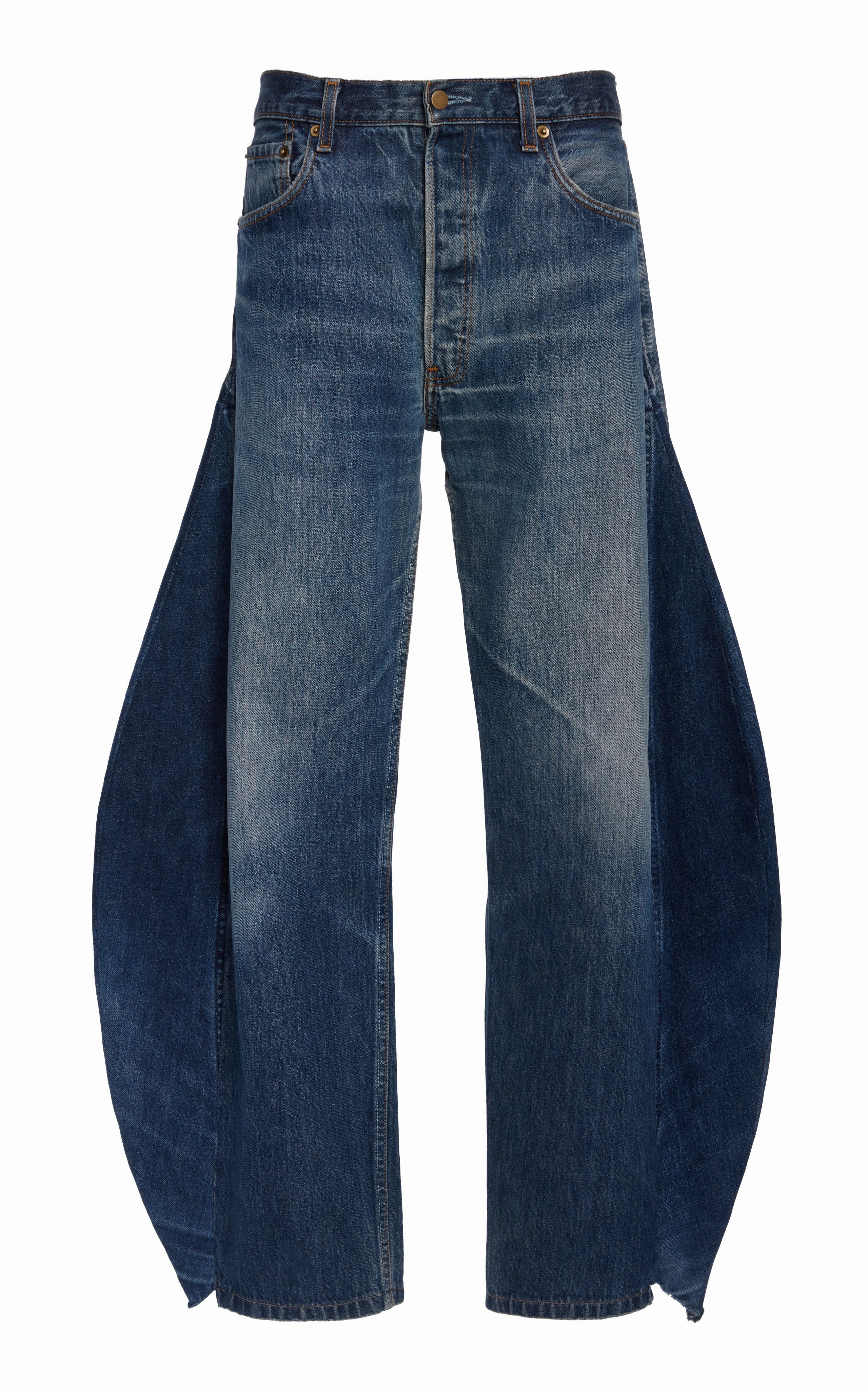 Recycled Jeans With Side Inserts Blue