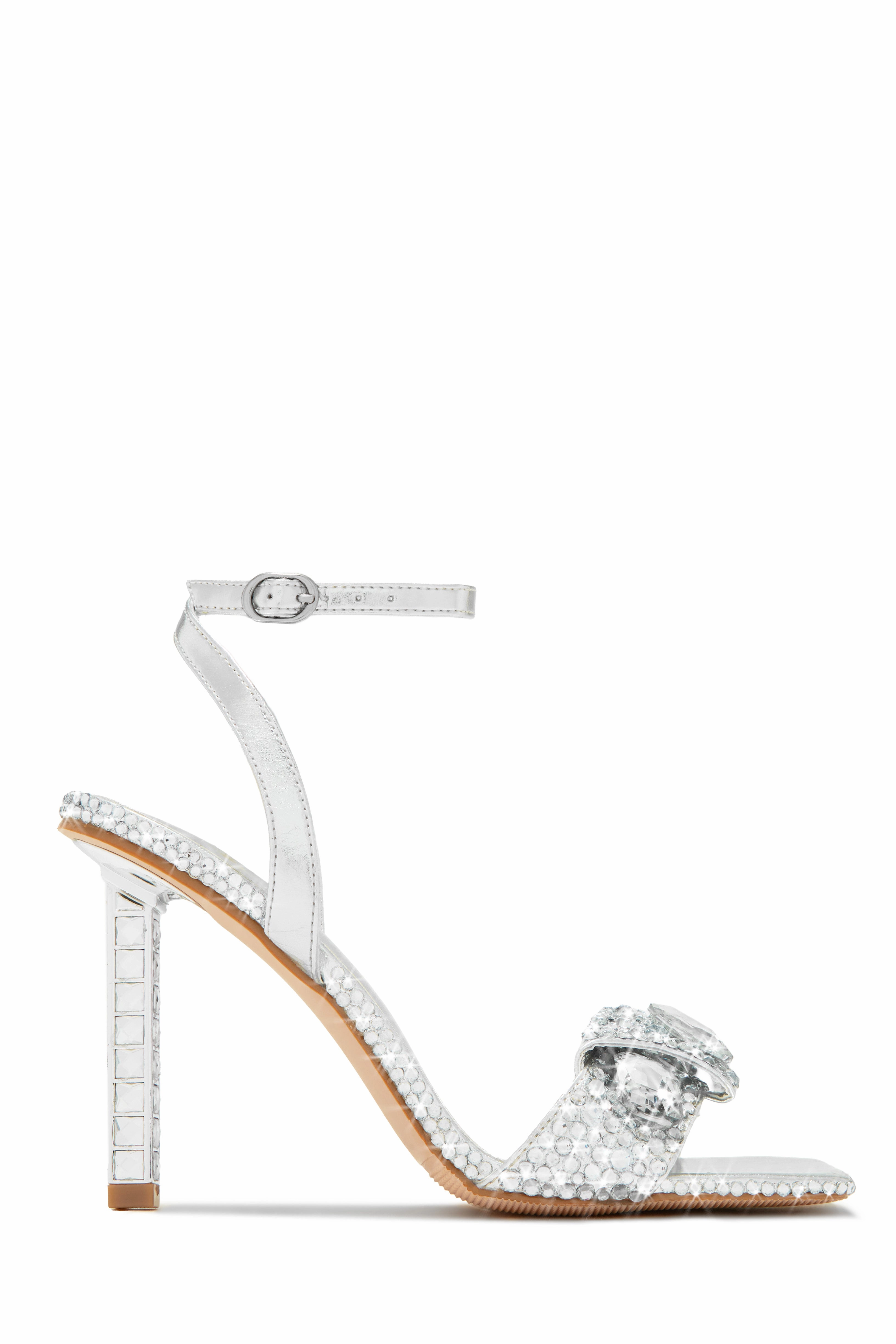 Reign Embellished Single Sole Heels - Pink