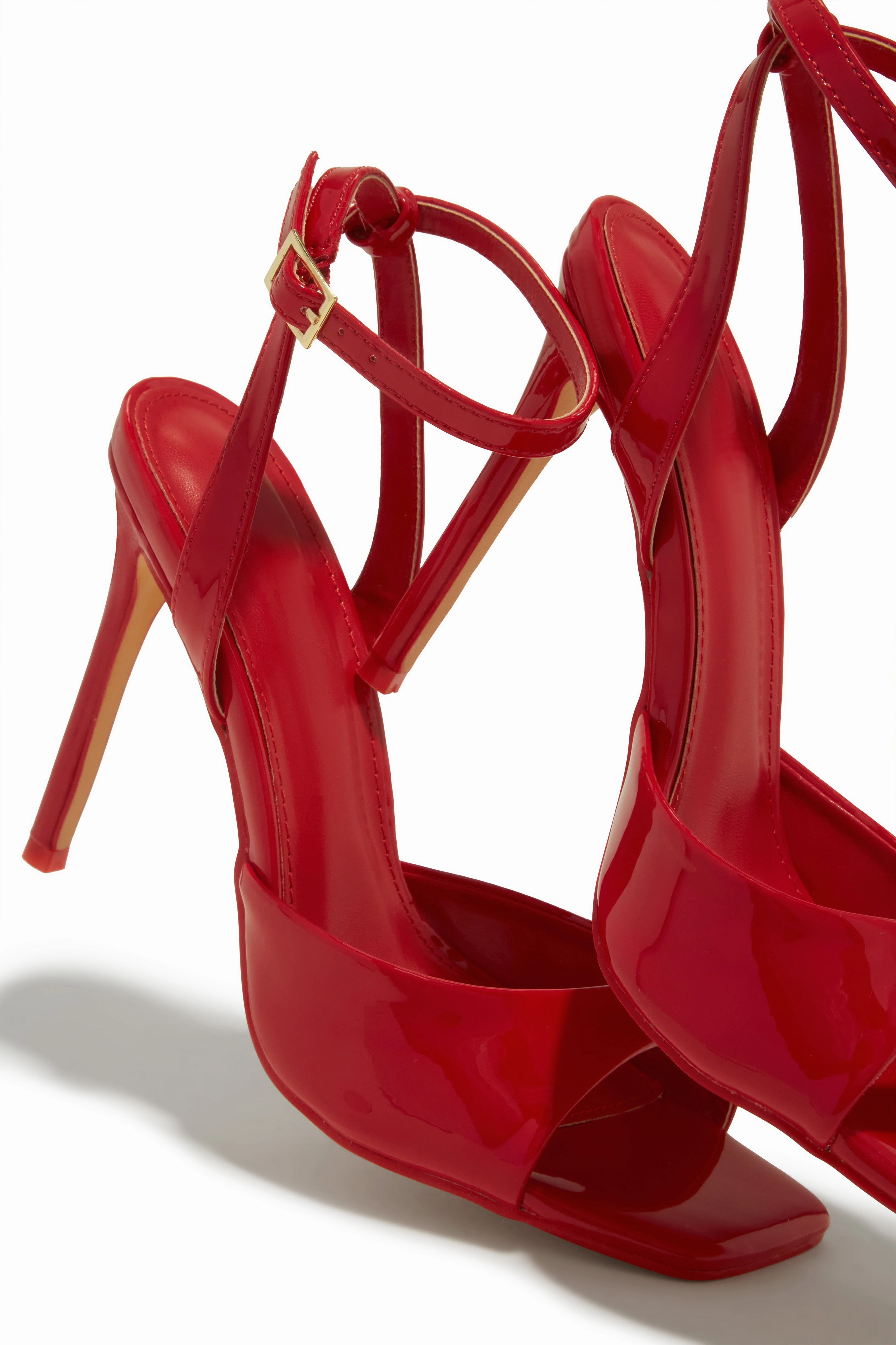Rubi Mary Jane Strap Heels - Red
