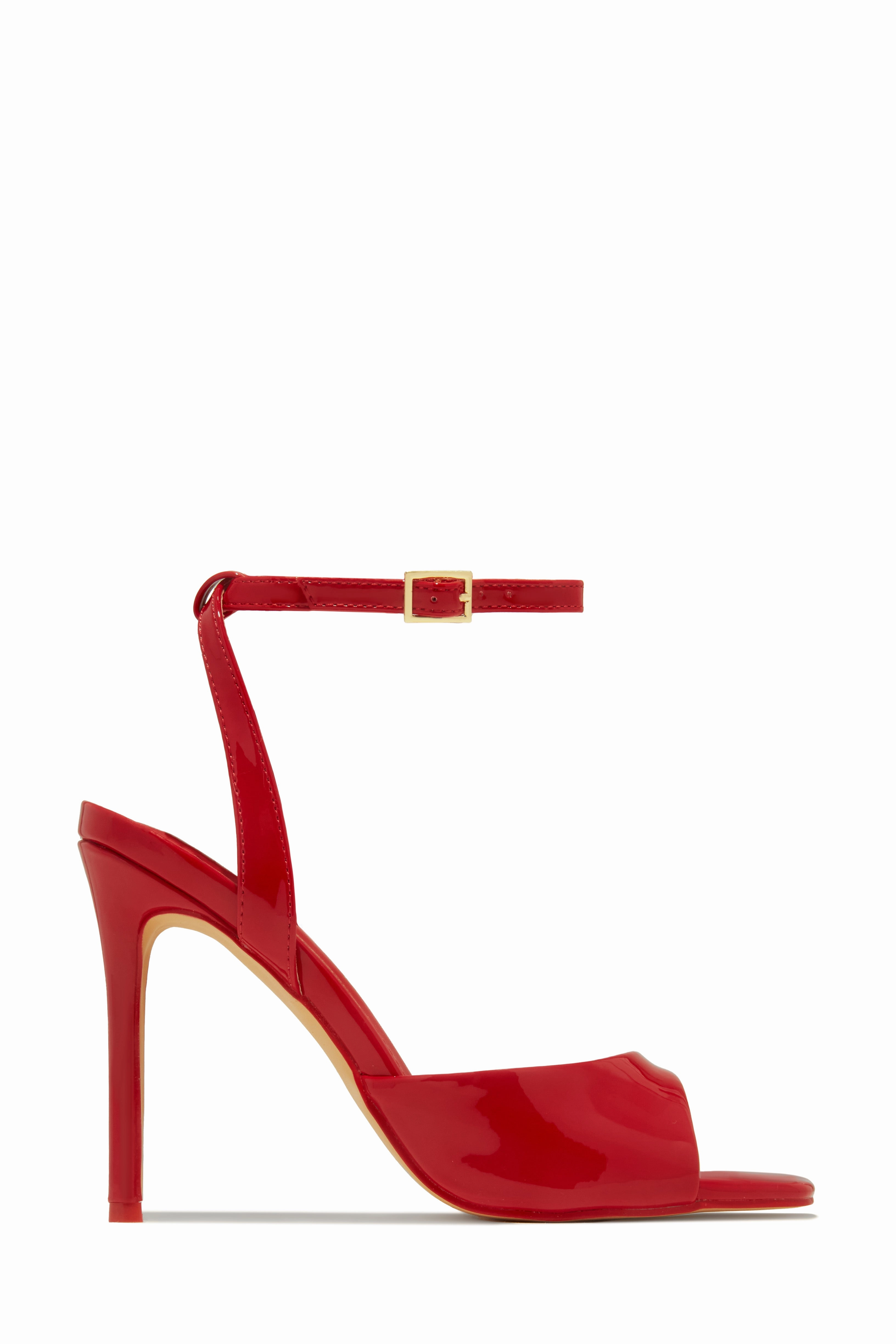 Rubi Mary Jane Strap Heels - Red