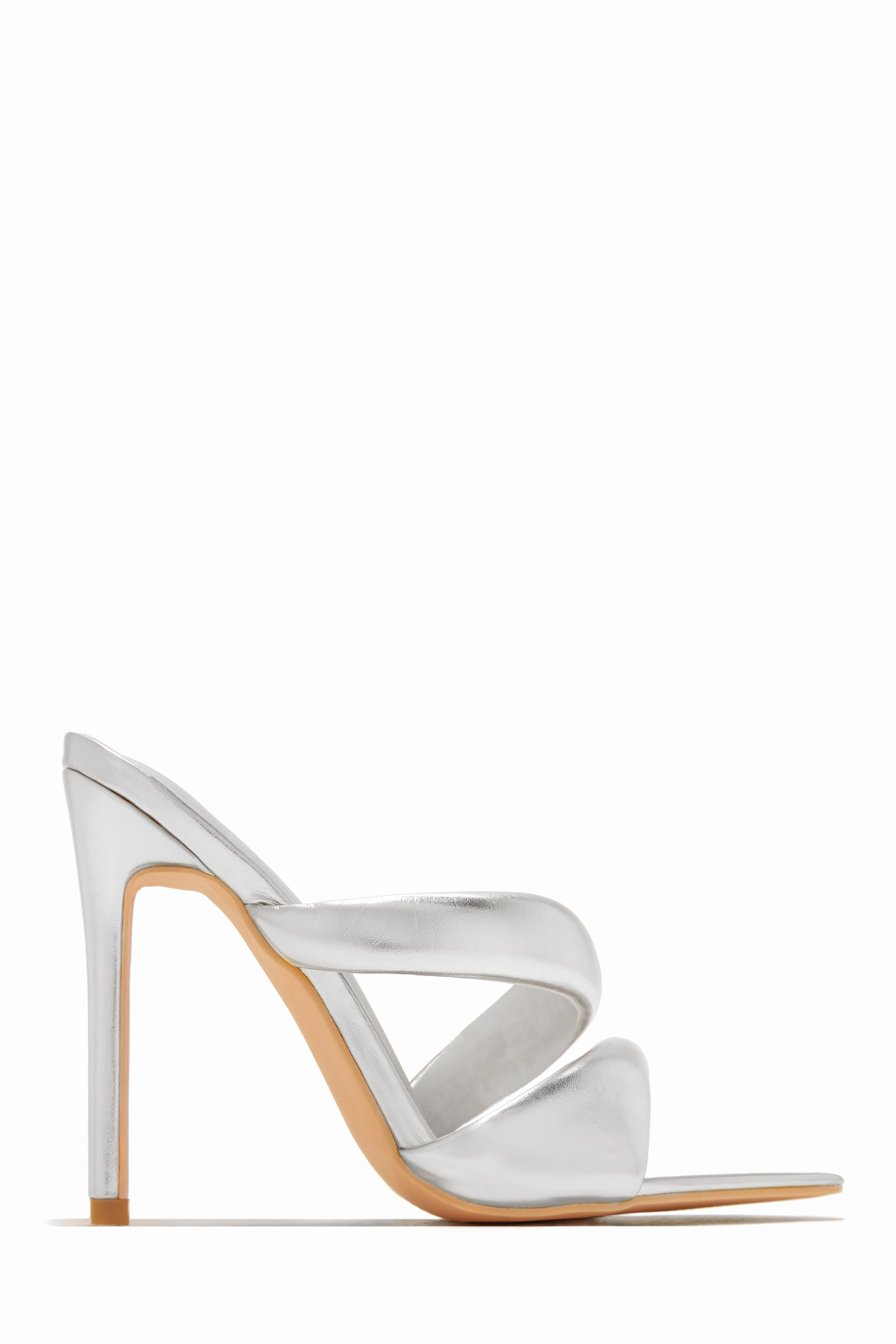 Ryett High Heel Mules - Silver