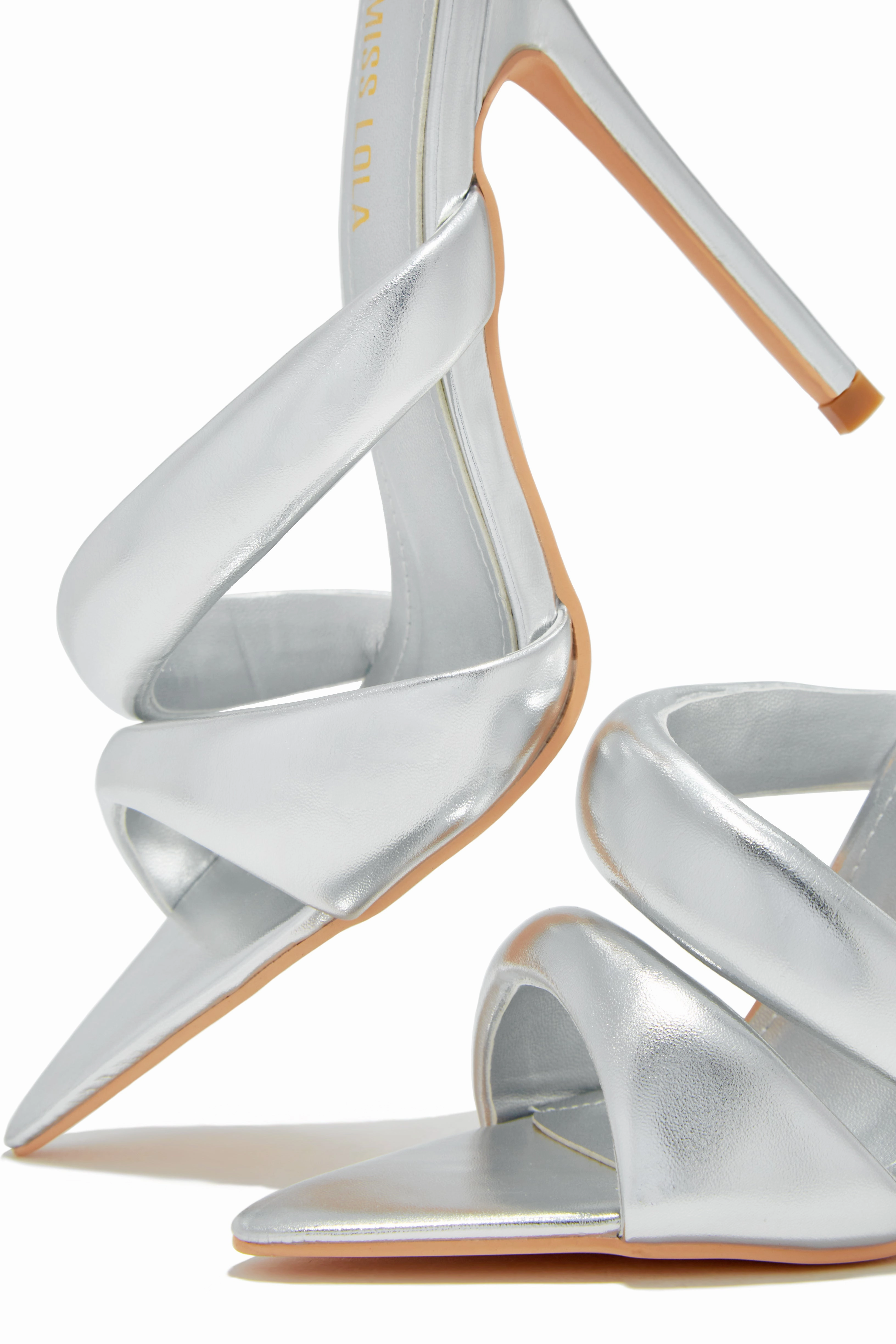 Ryett High Heel Mules - Silver