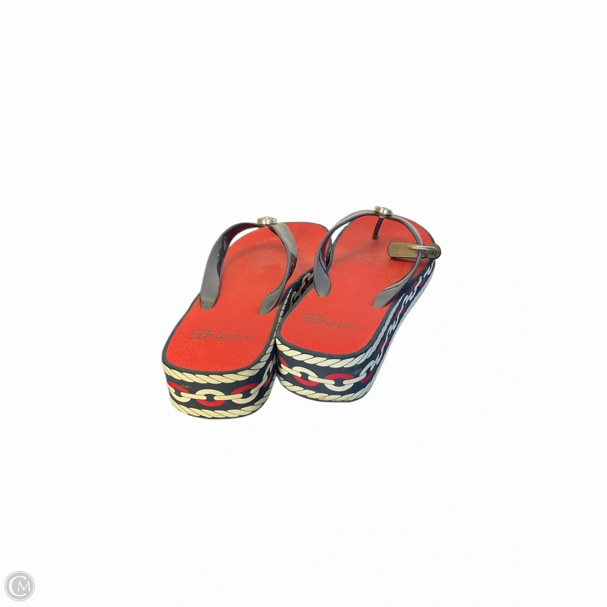 Sandals Flip Flops By Brighton In Blue & Red, Size: 9