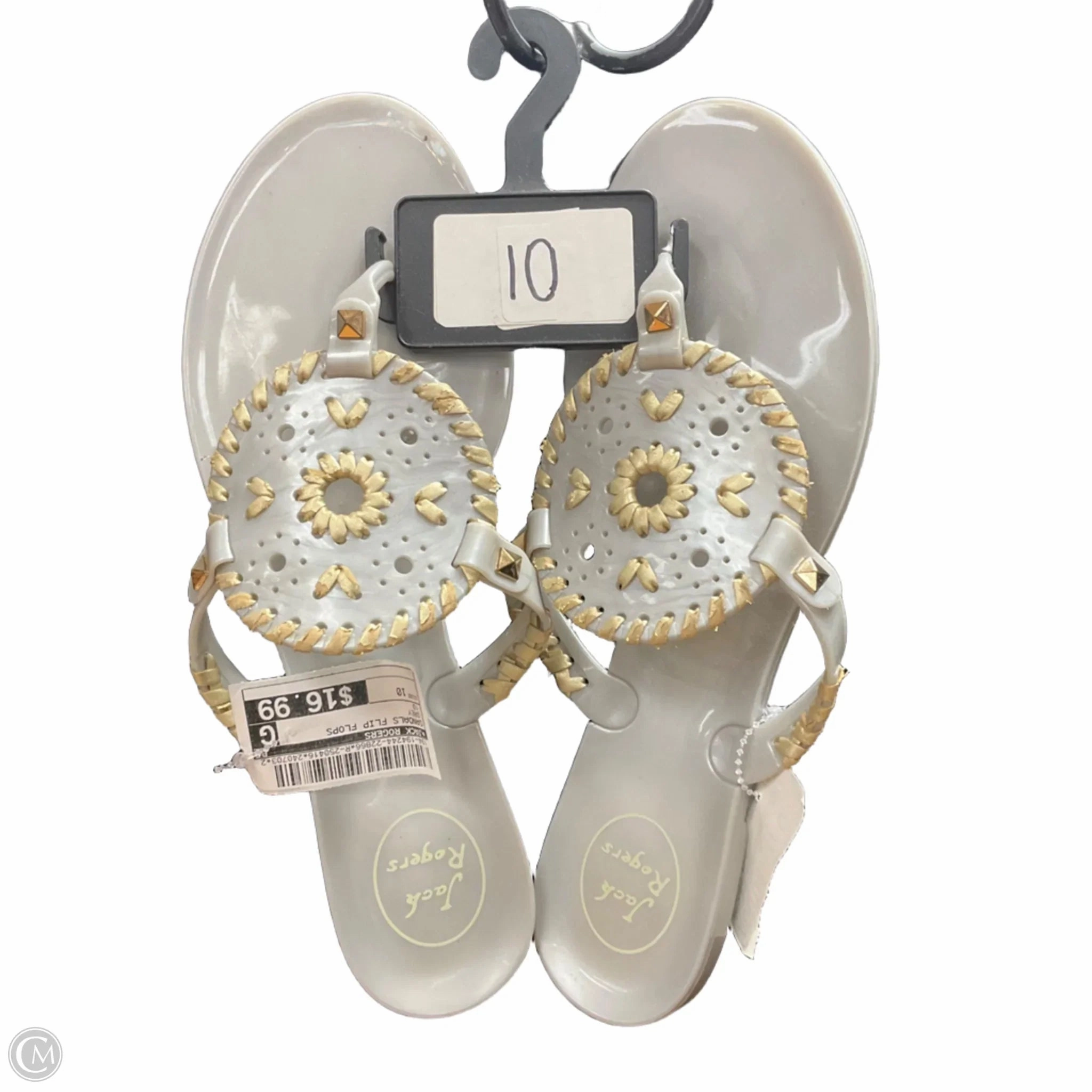 Sandals Flip Flops By Jack Rogers In Grey, Size: 10