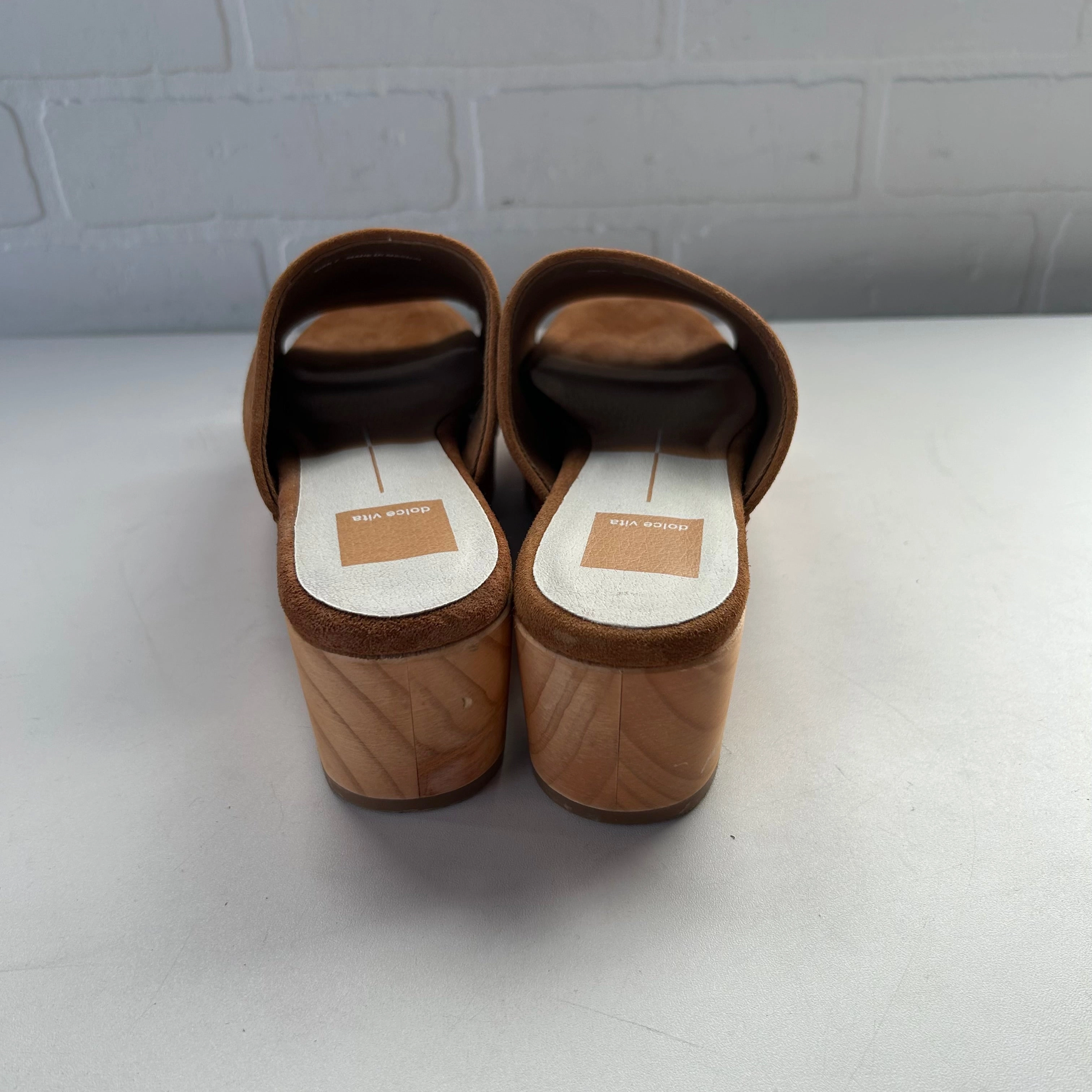 Sandals Heels Block By Dolce Vita In Brown, Size: 7