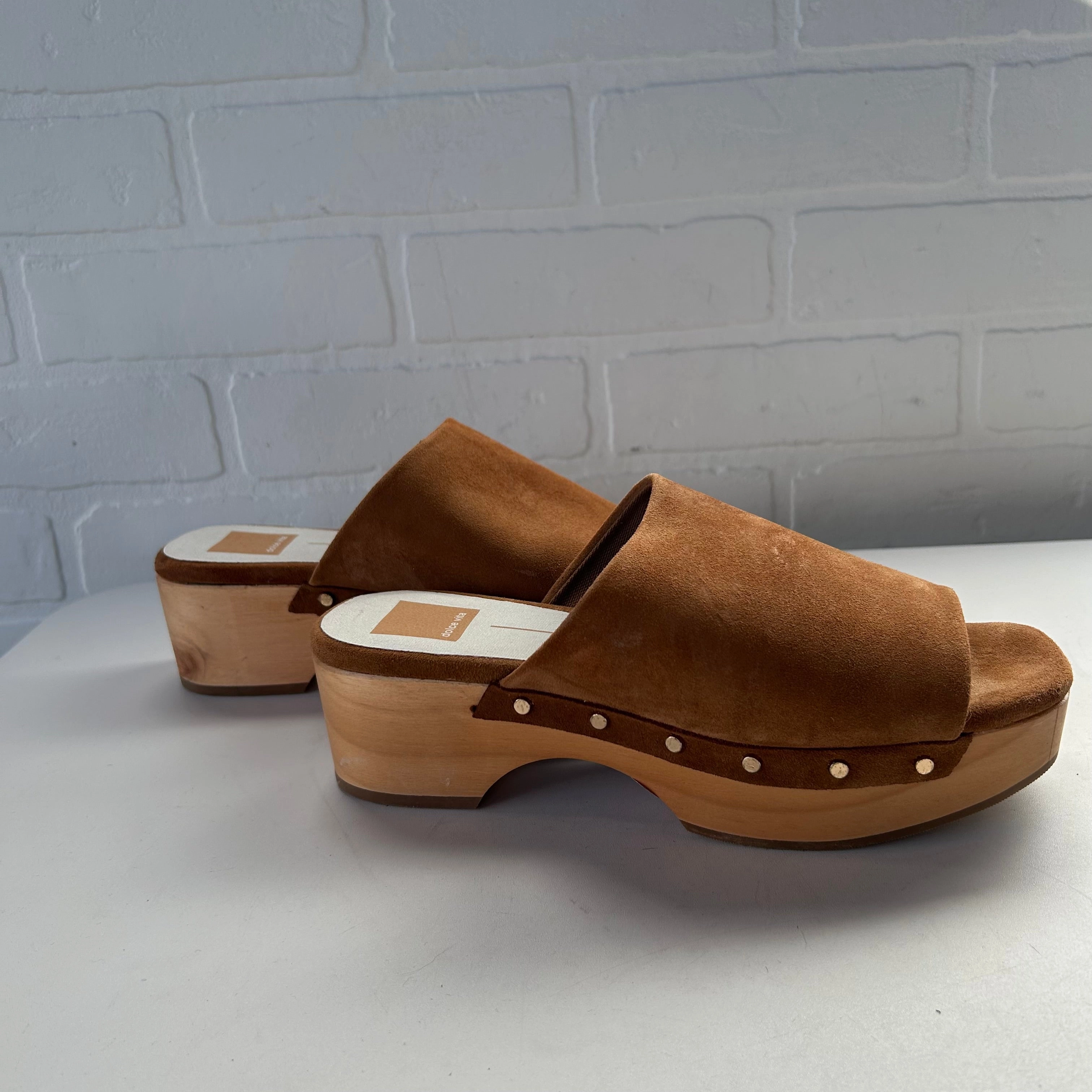 Sandals Heels Block By Dolce Vita In Brown, Size: 7