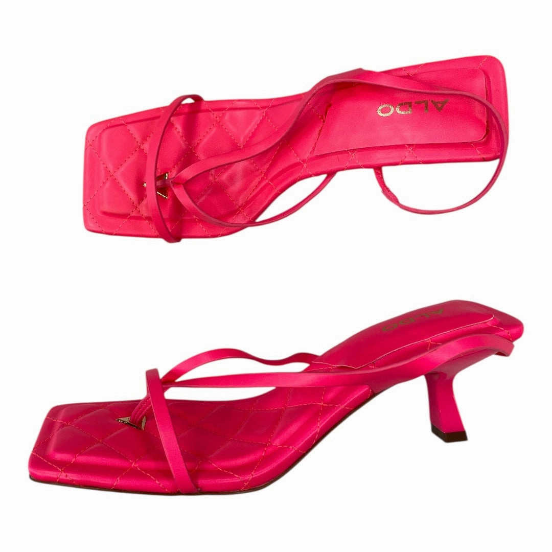 Sandals Heels Kitten By Aldo In Pink, Size:8