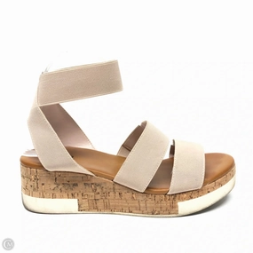 Sandals Heels Platform By Ana In Beige, Size: 8.5