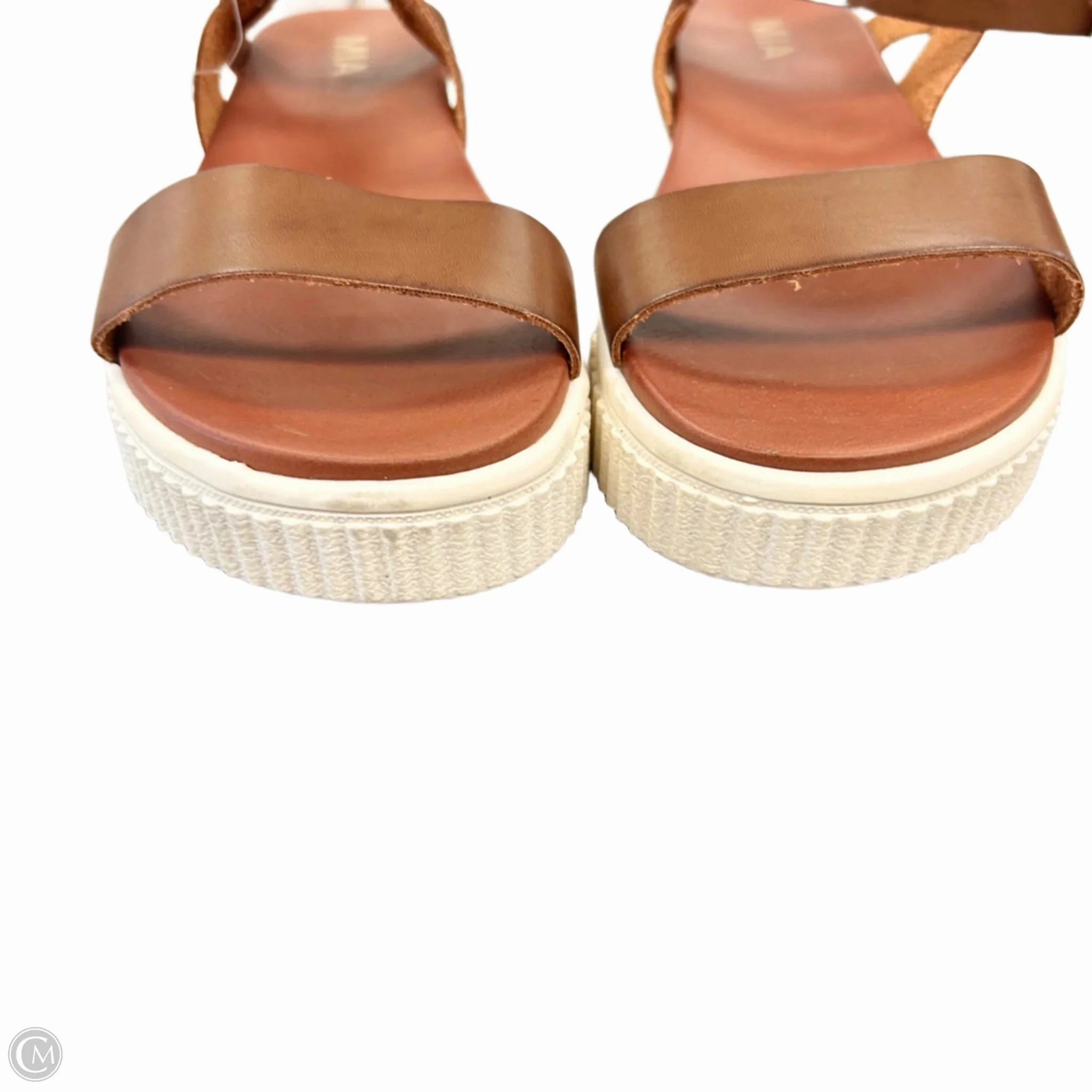 Sandals Heels Platform By Mia In Brown, Size: 9.5