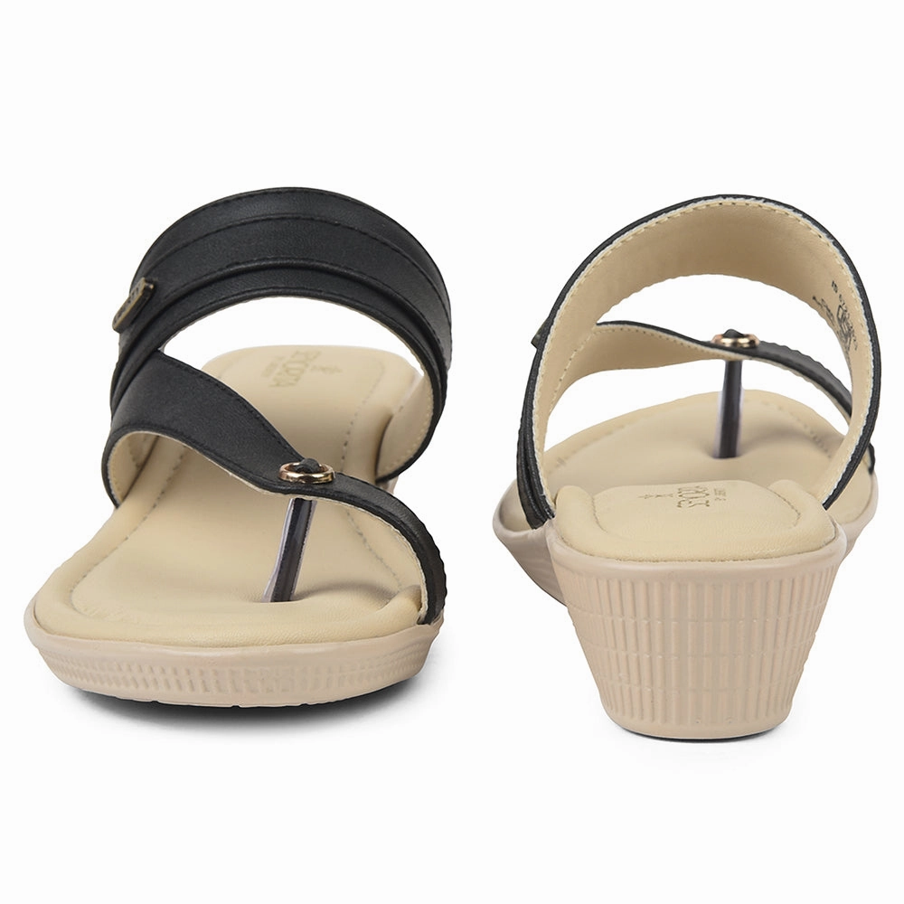 Senorita Black Casual Sandal For Women AFL-9 By Liberty