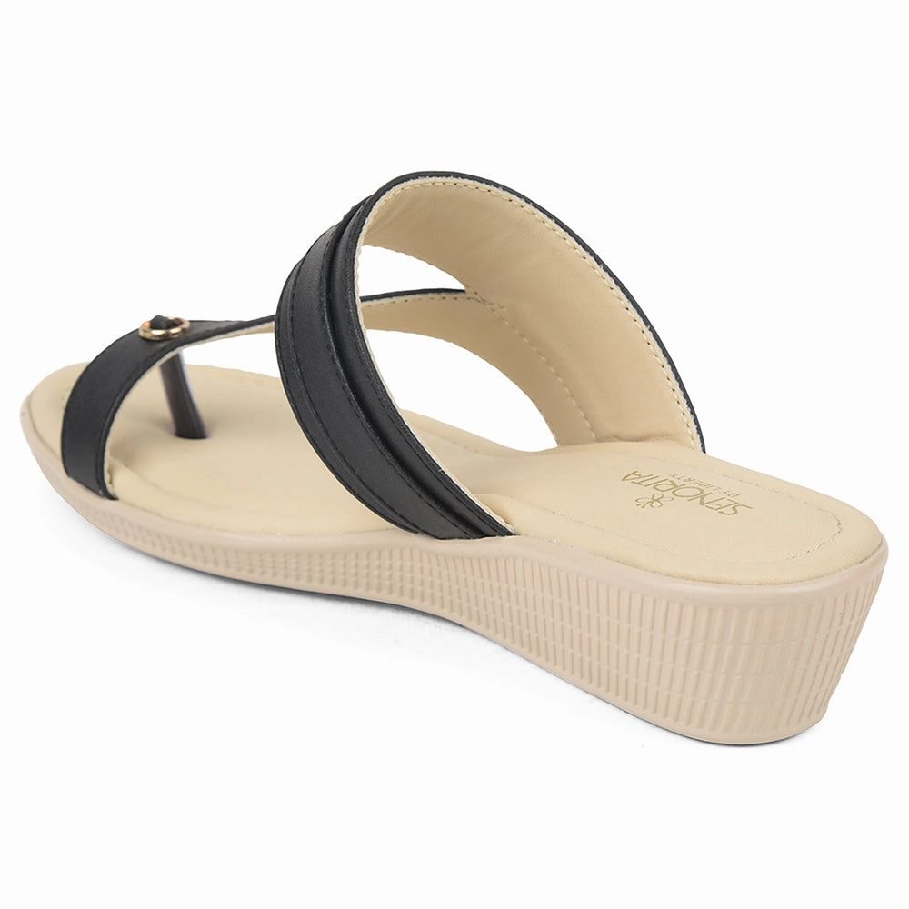 Senorita Black Casual Sandal For Women AFL-9 By Liberty