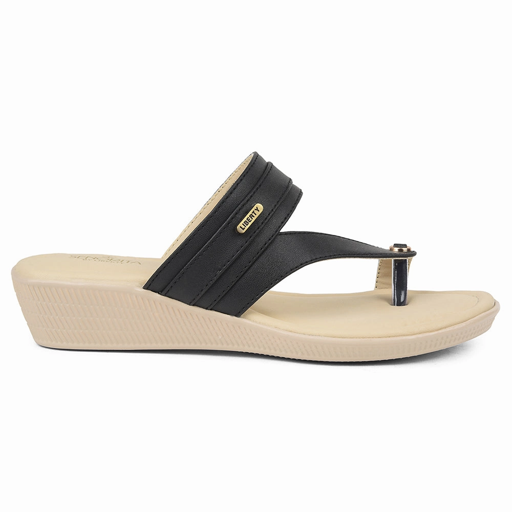Senorita Black Casual Sandal For Women AFL-9 By Liberty