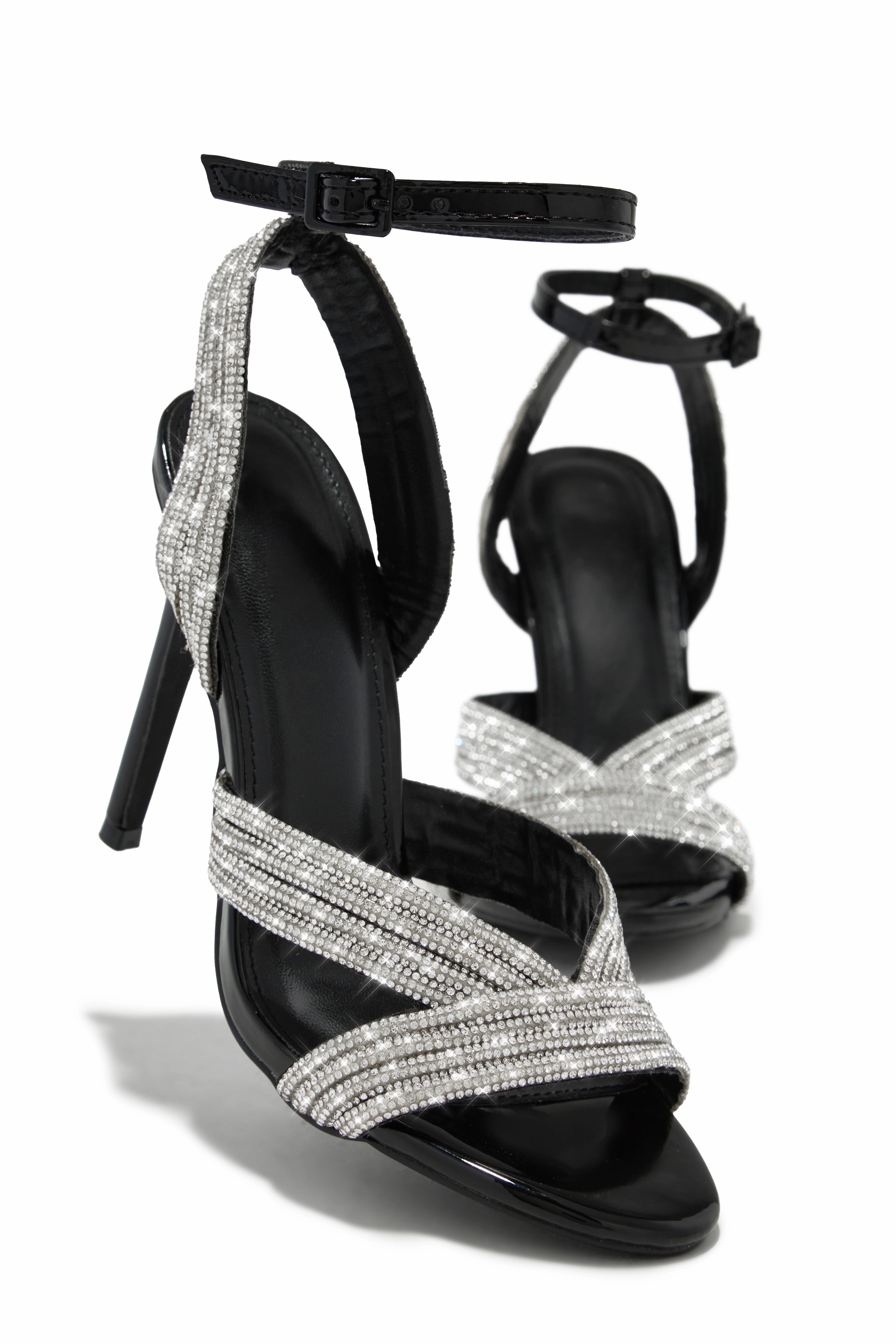 She's Extra Embellished High Heels - Black