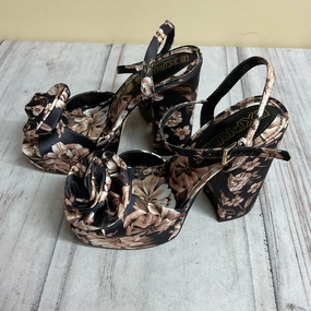 Shoes Heels Block By Express In Floral Print, Size:6
