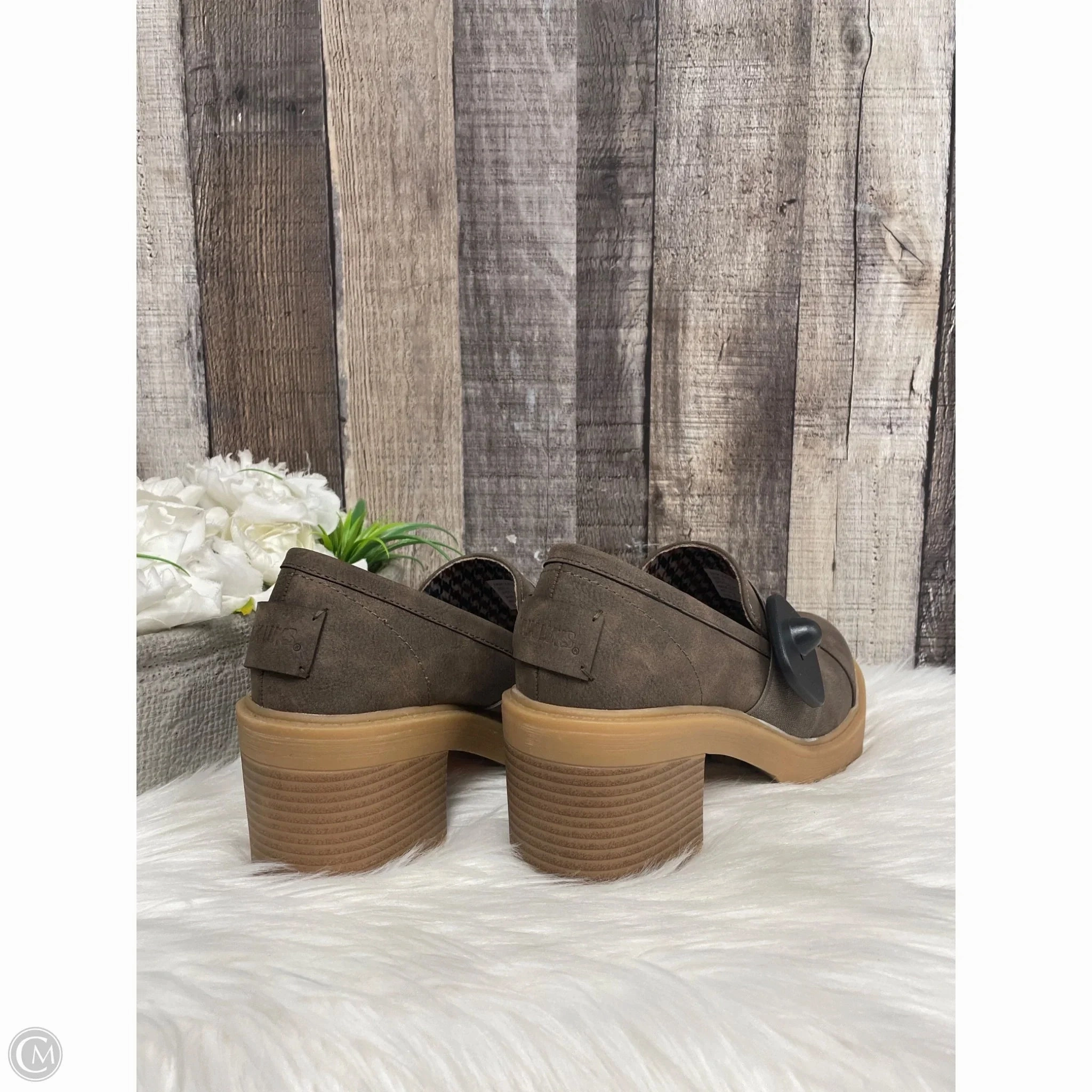 Shoes Heels Block By Muk Luks In Taupe, Size: 8