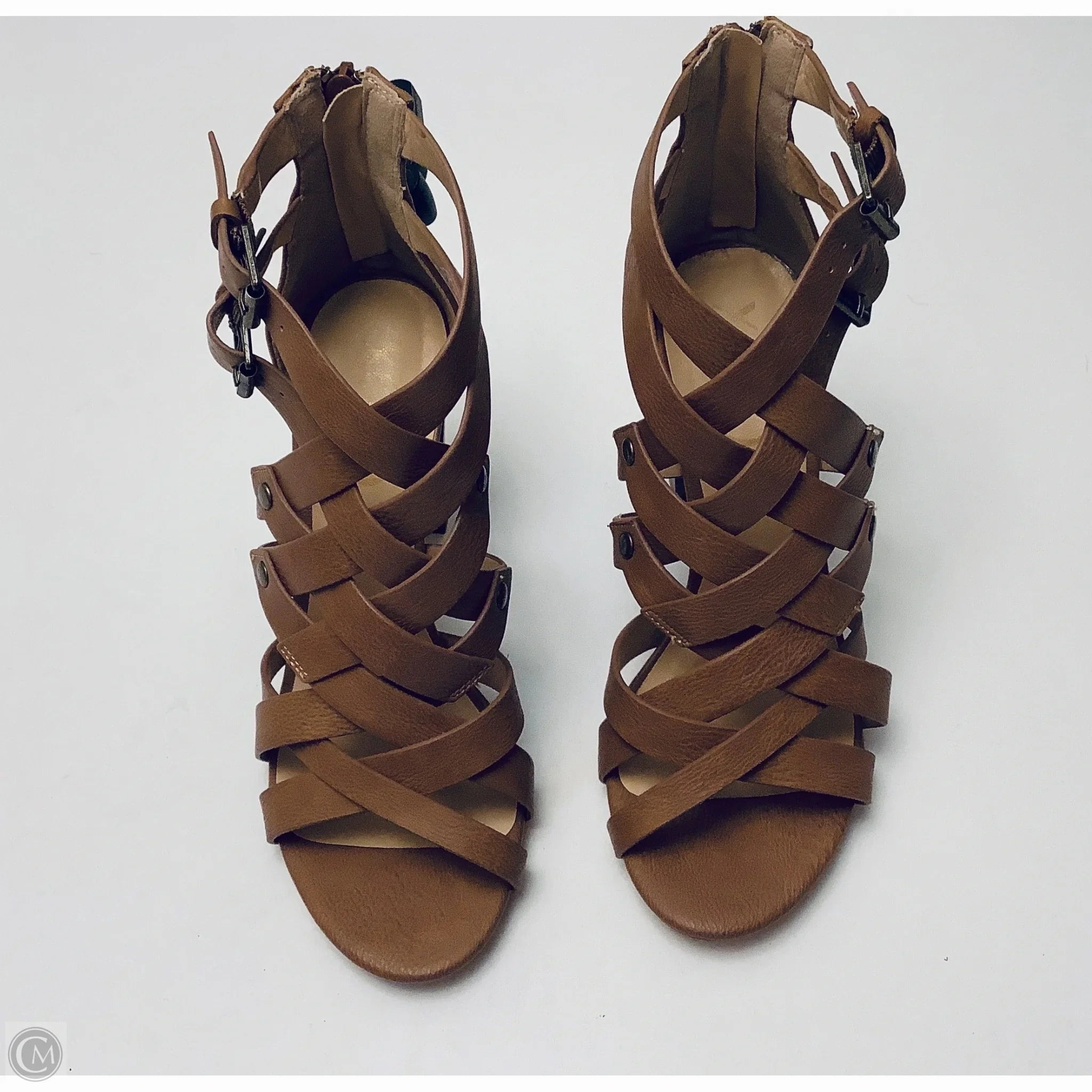 Shoes Heels Block By Xoxo In Brown, Size: 6