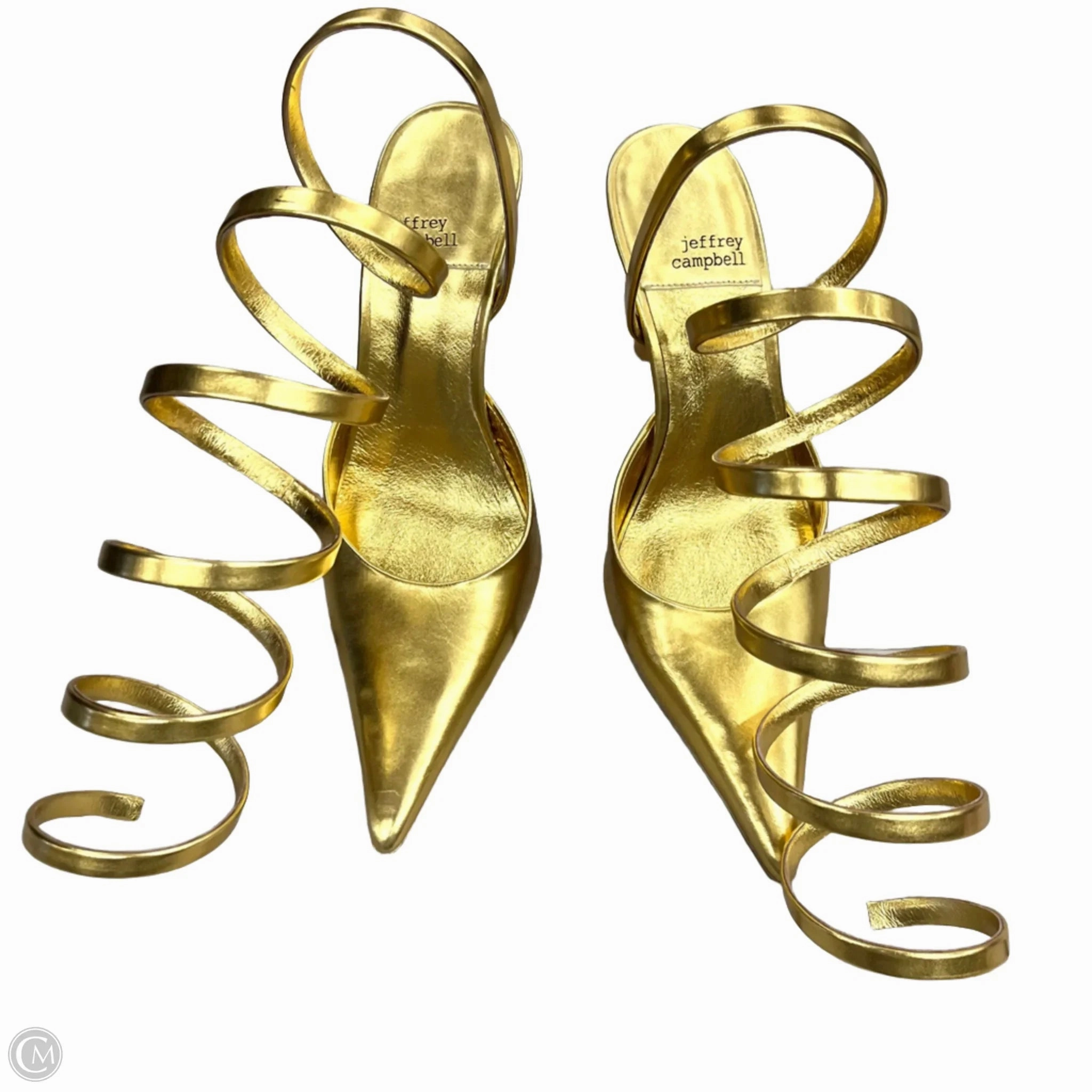 Shoes Heels Kitten By Jeffery Campbell In Gold, Size: 6