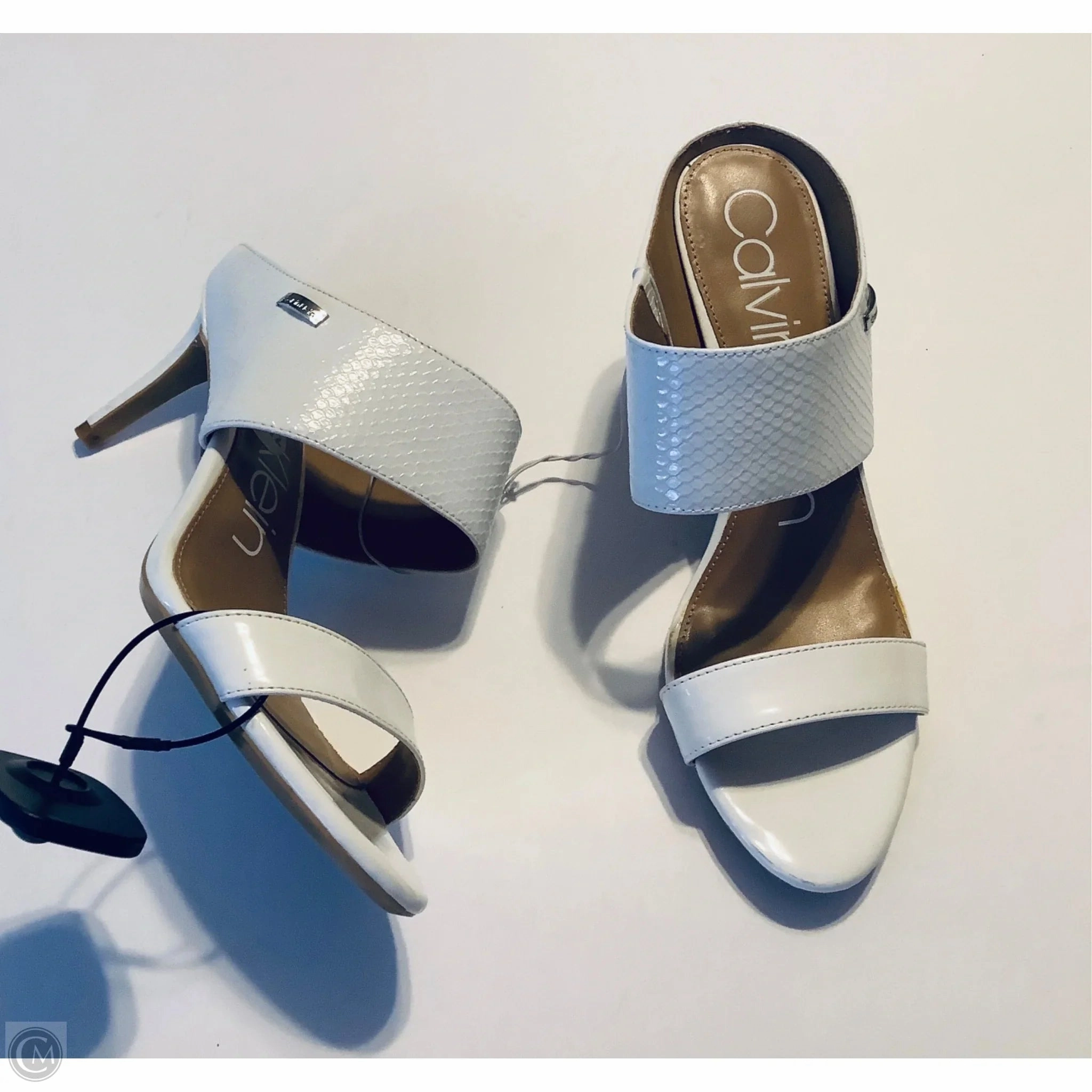 Shoes Heels Stiletto By Calvin Klein In White, Size: 9.5