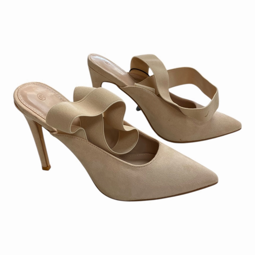 Shoes Heels Stiletto By Clothes Mentor In Tan, Size:9.5