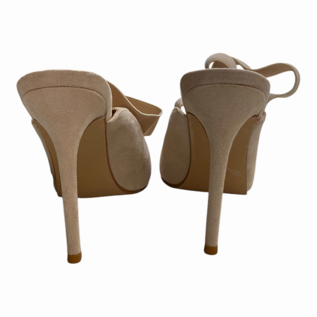 Shoes Heels Stiletto By Clothes Mentor In Tan, Size:9.5