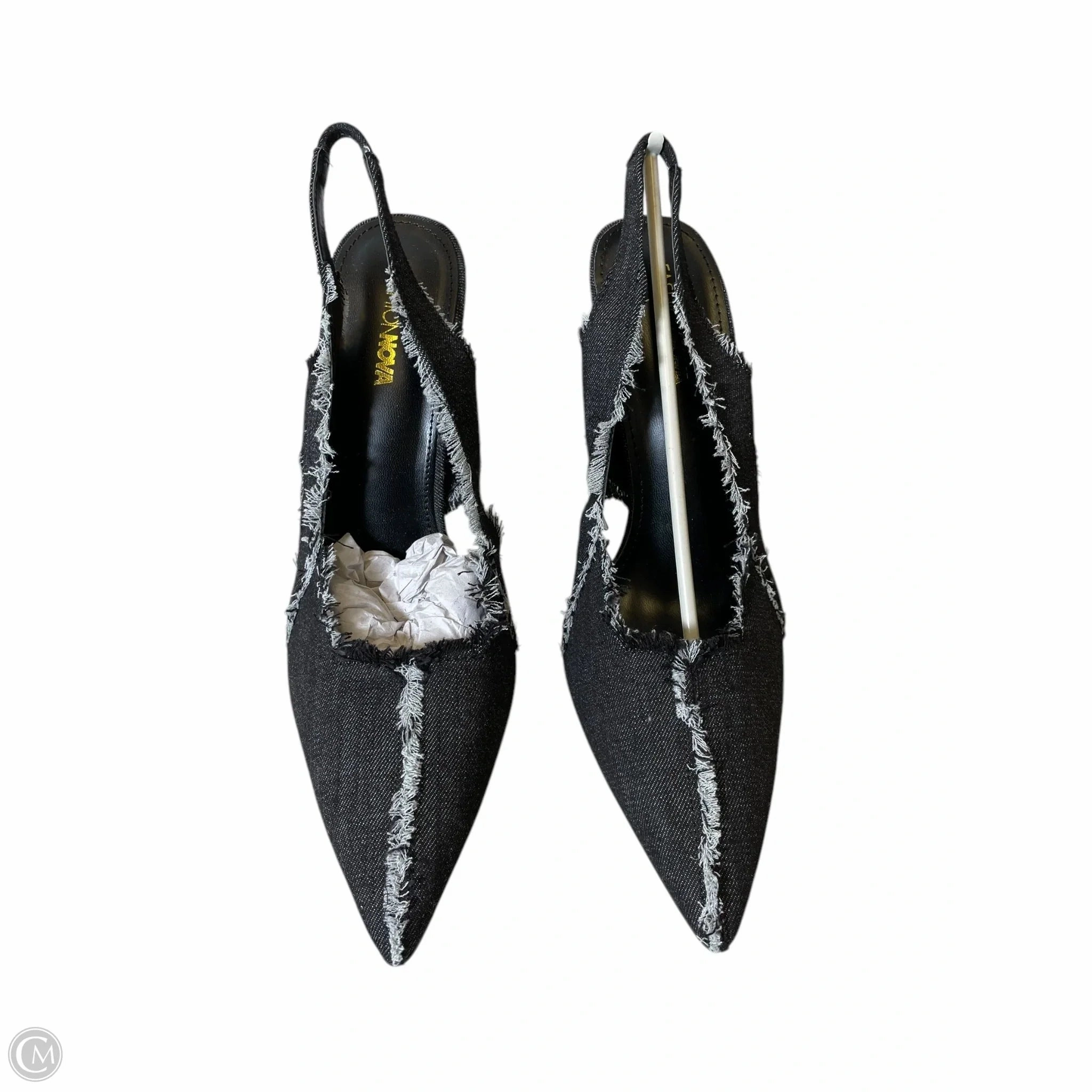 Shoes Heels Stiletto By Fashion Nova In Grey Denim, Size: 10