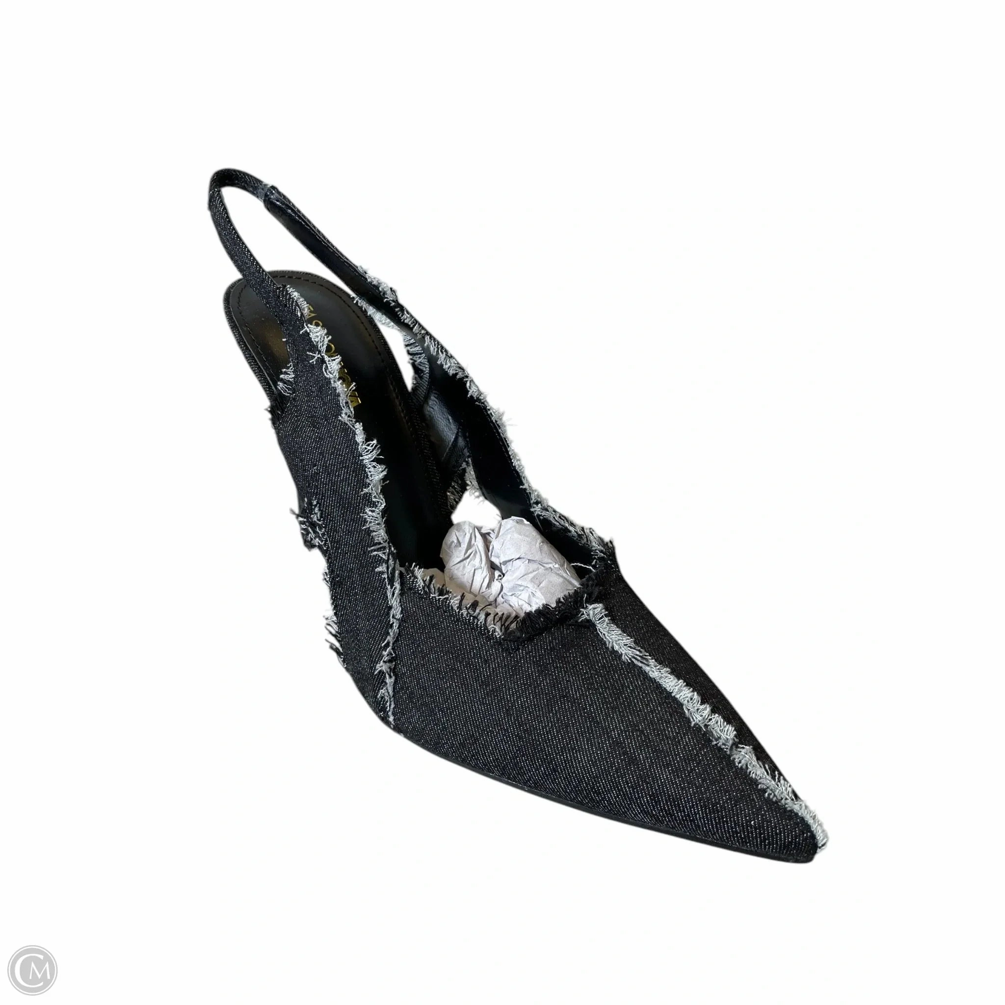 Shoes Heels Stiletto By Fashion Nova In Grey Denim, Size: 10