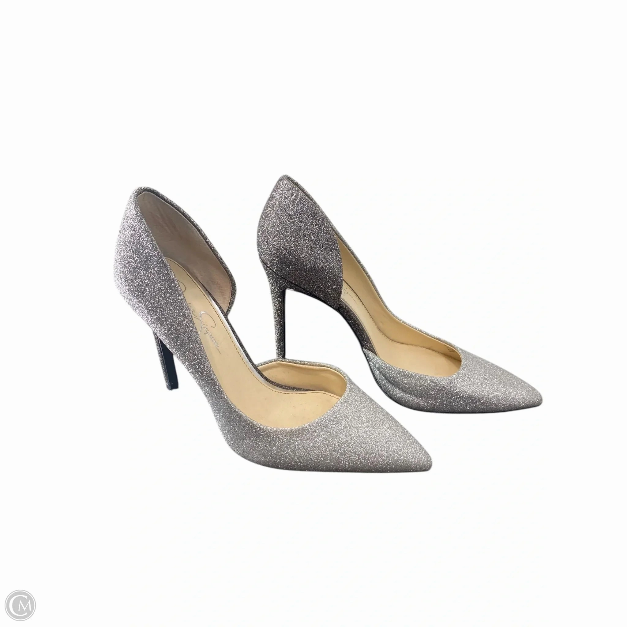 Shoes Heels Stiletto By Jessica Simpson In Silver, Size: 7.5