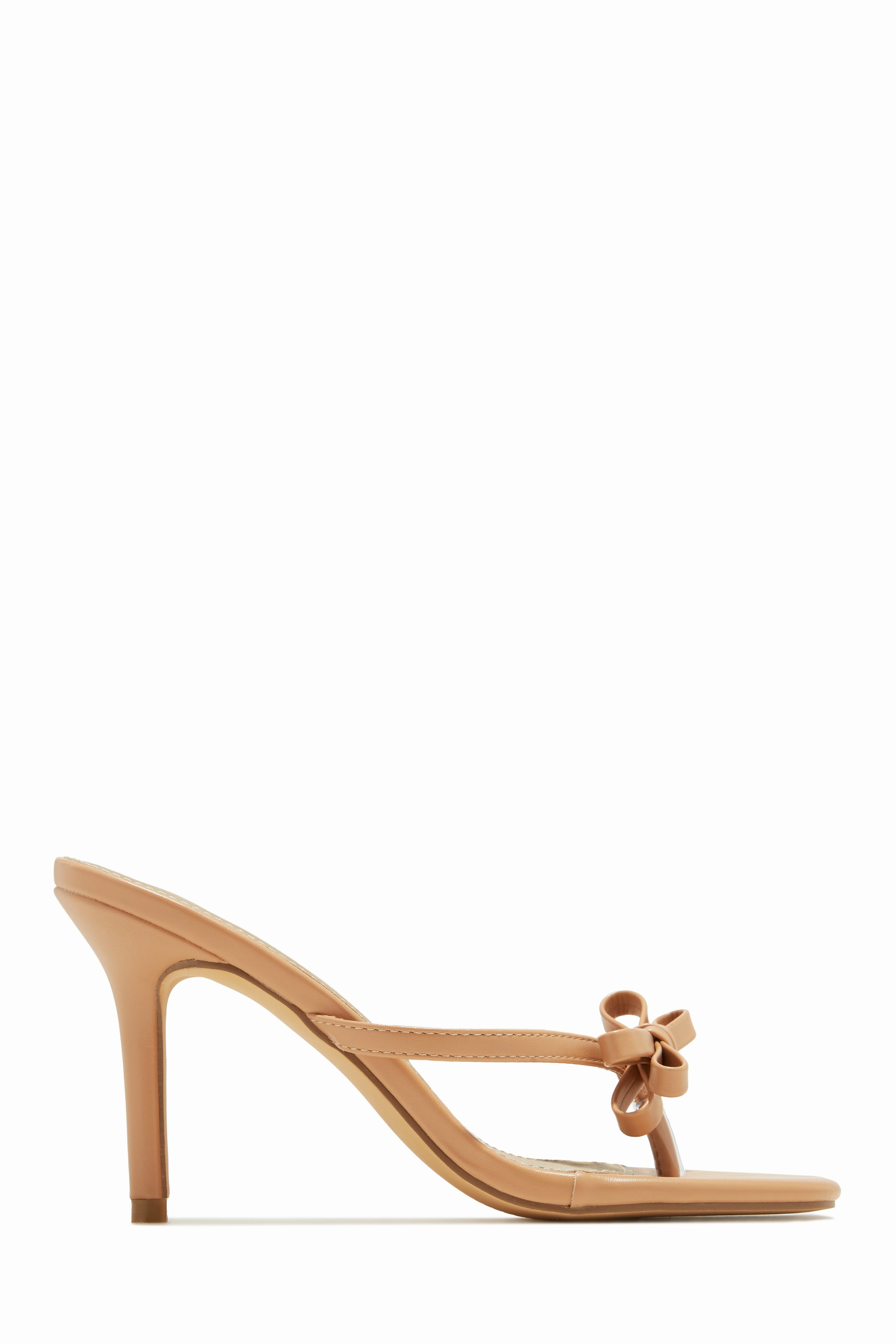Sofie Coquette Mule Heels - Nude