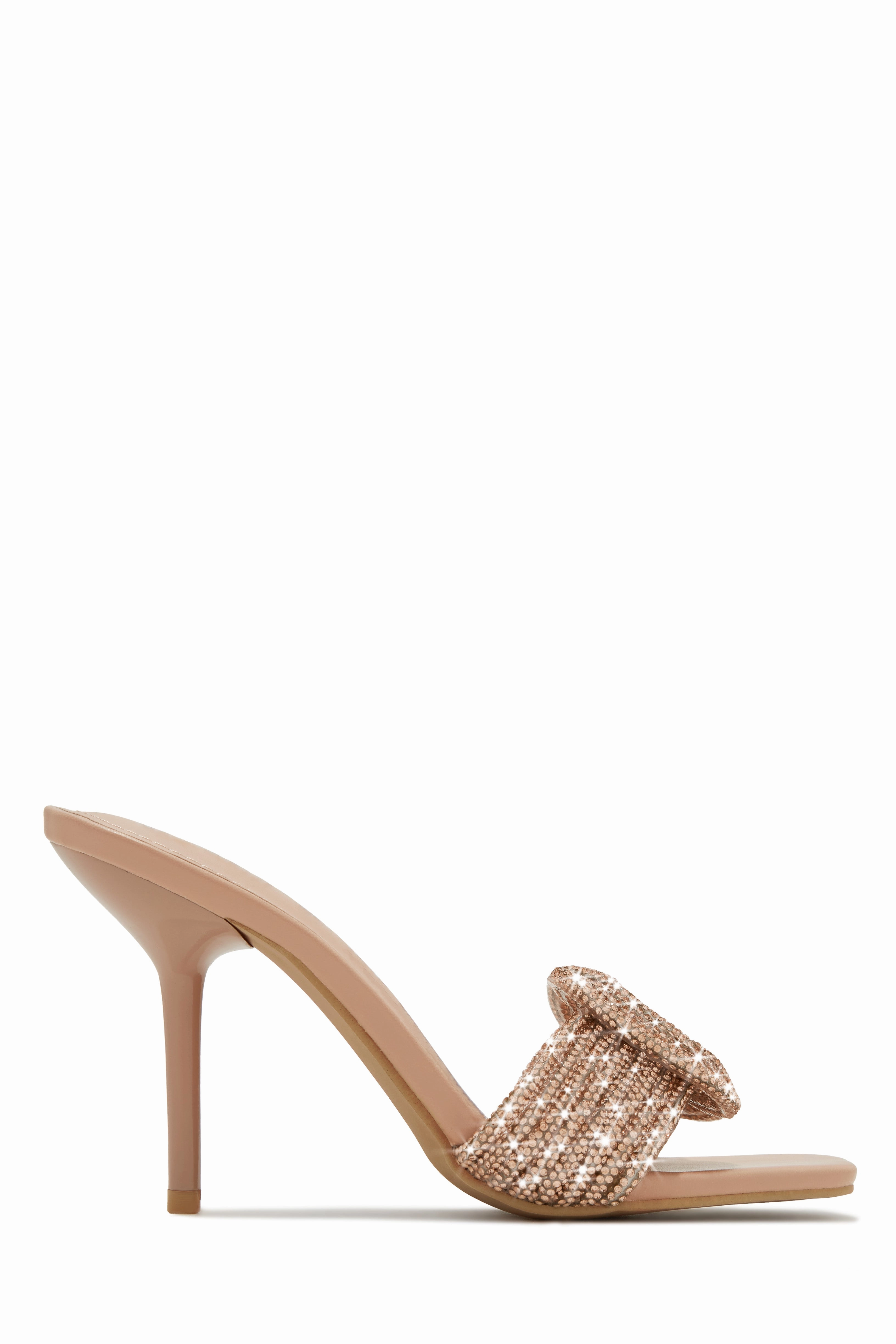 Song Of Love Embellished Mule Heels - Black